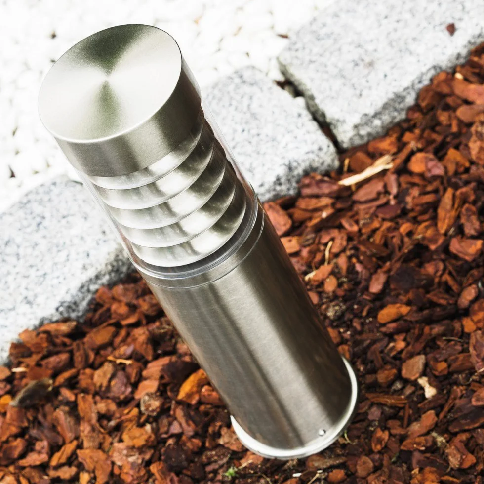 Dakar Lampe d'extérieur moderne acier inoxydable 40 cm E27 IP44 sans ampoule