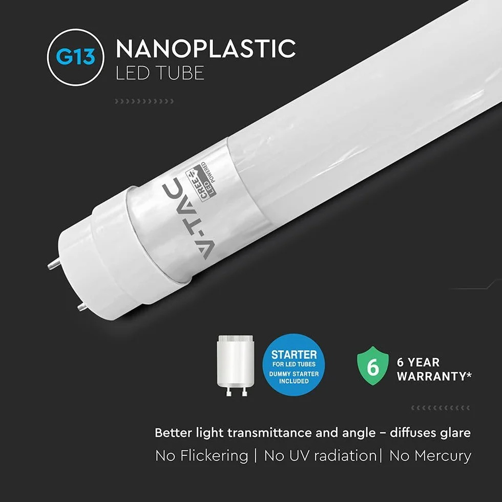 Lot de 10 tubes LED T8 150 cm 20 W 2100 lm 6500 K