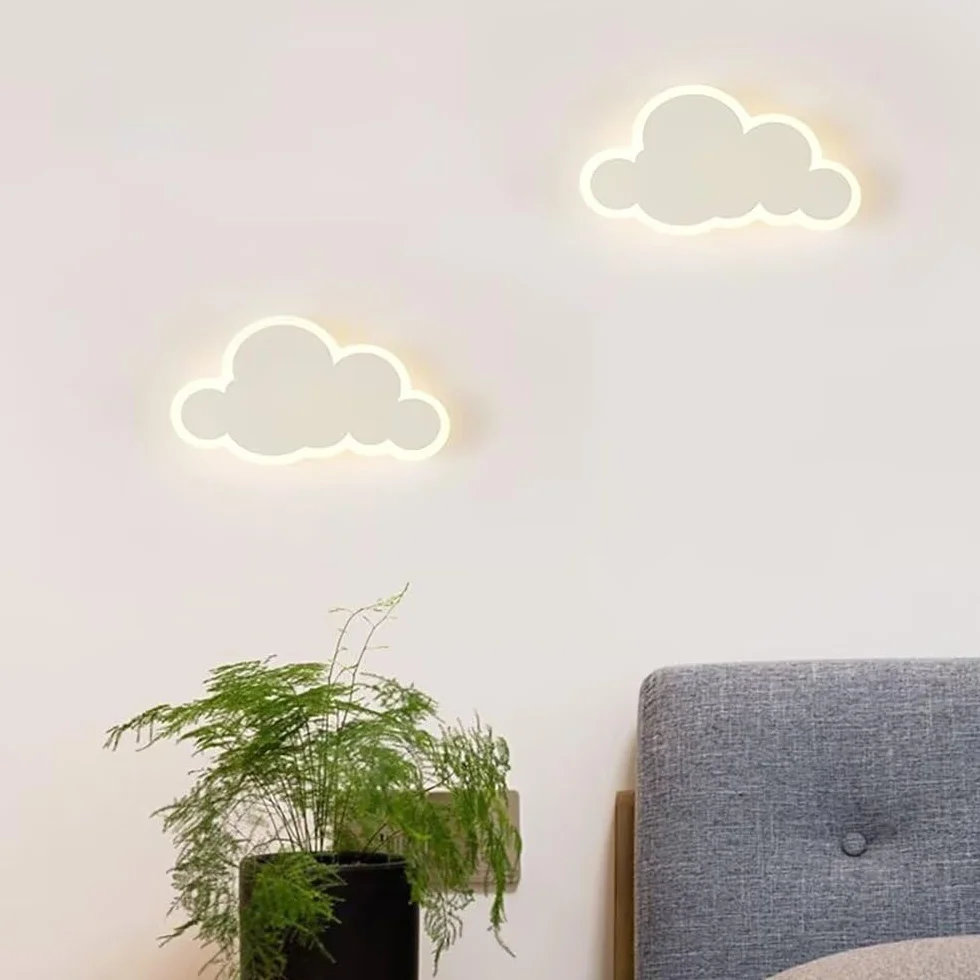 Applique murale LED nuage blanc veilleuse décorative chambre enfant 3 éclairages