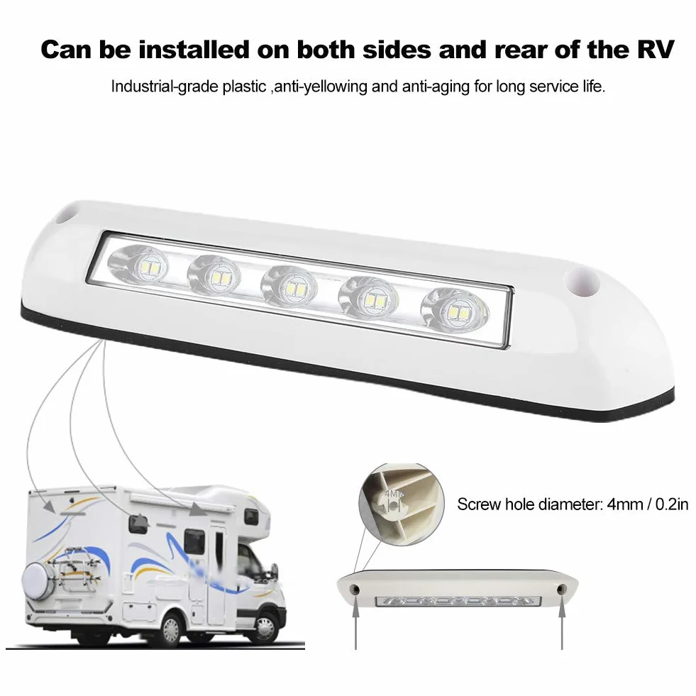 Lumière extérieure camping-car LED RV 12V/24V 8W imperméable porche