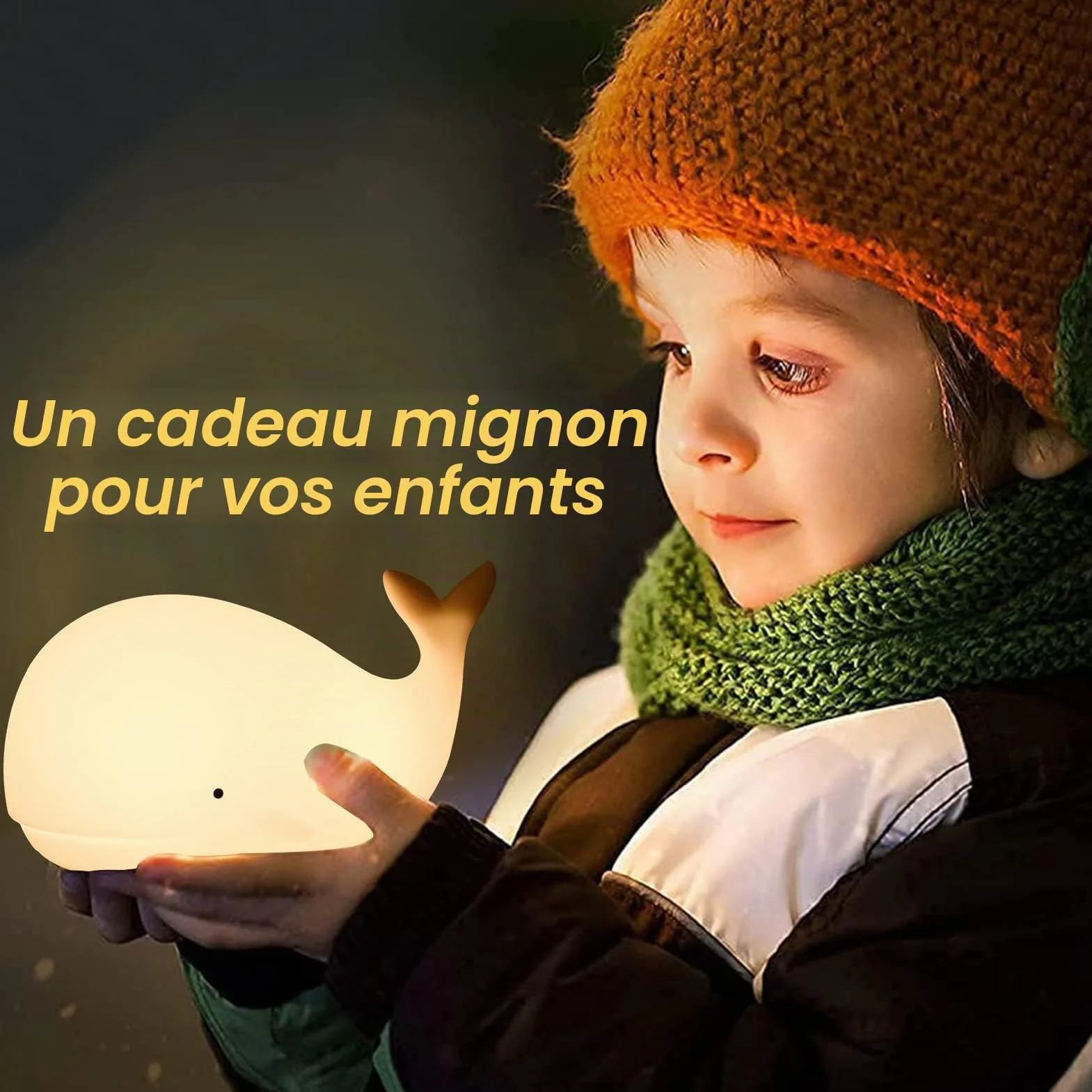 Veilleuse Enfants 7 Couleurs LED Portable Tactile Bébé Lampe USB Silicone Animal
