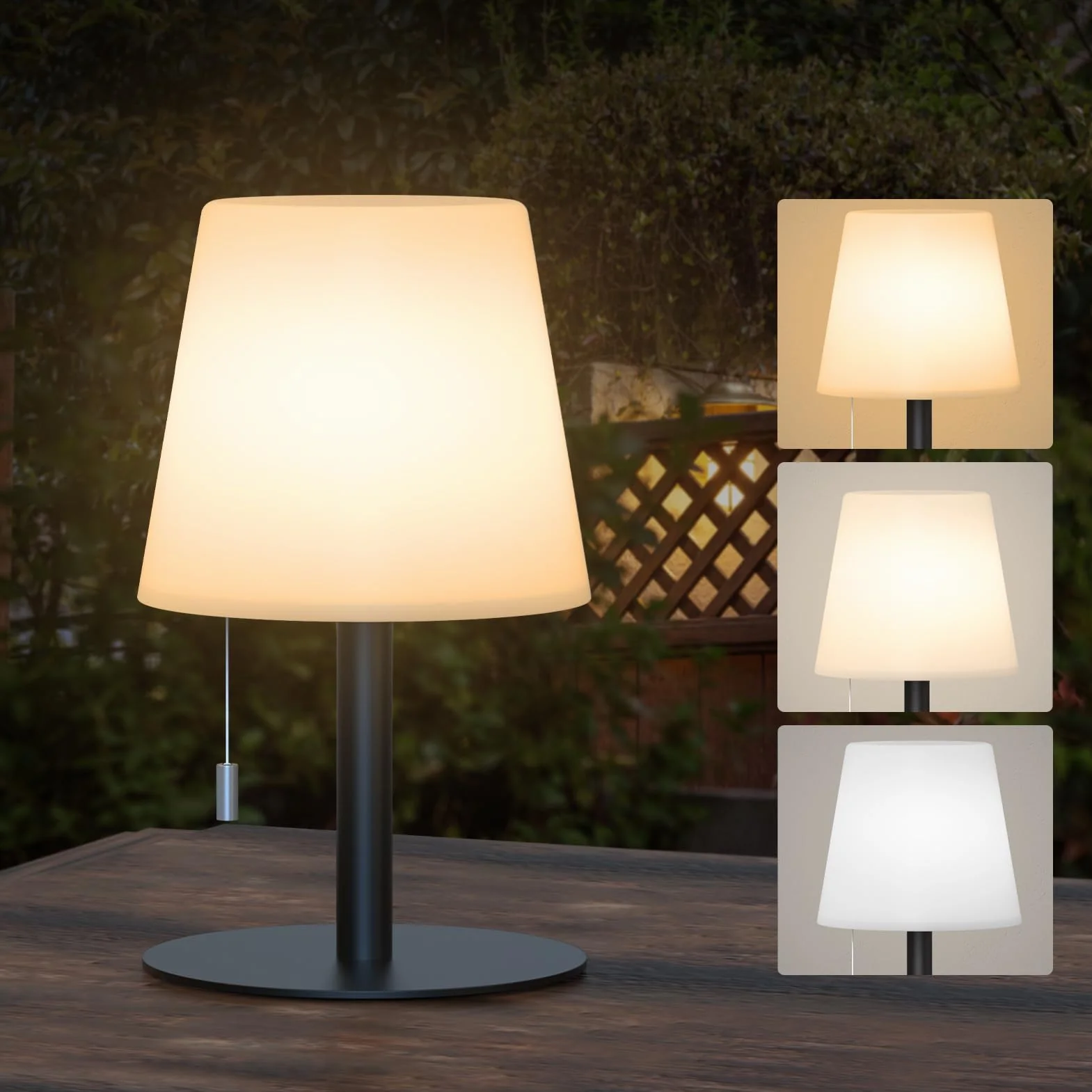 Lampe de table sans fil LED rechargeable IP44 étanche extérieur