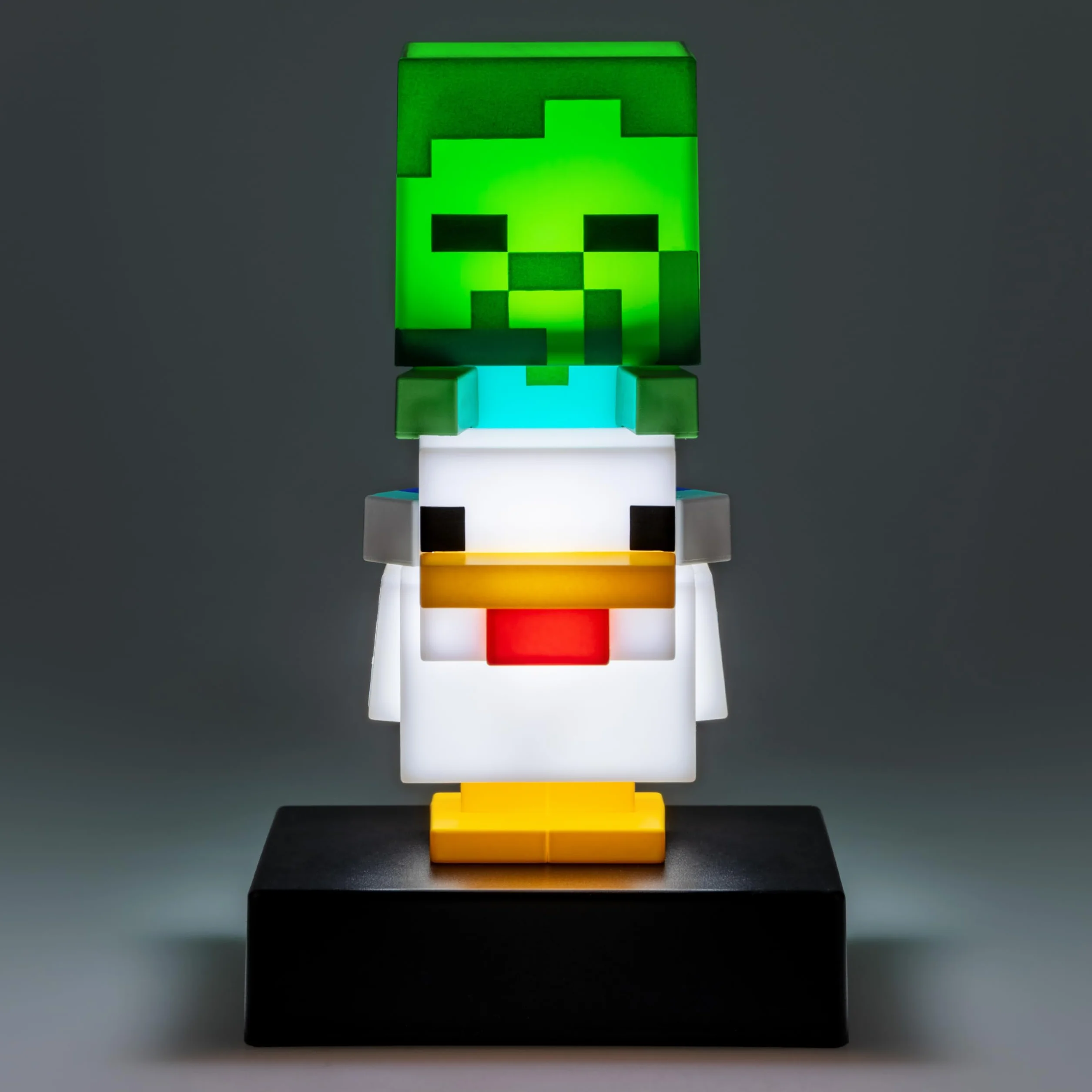 Paladone Minecraft Chicken Jockey Icon Light 12cm Light-Up Mini Figure Lamp for Gamers