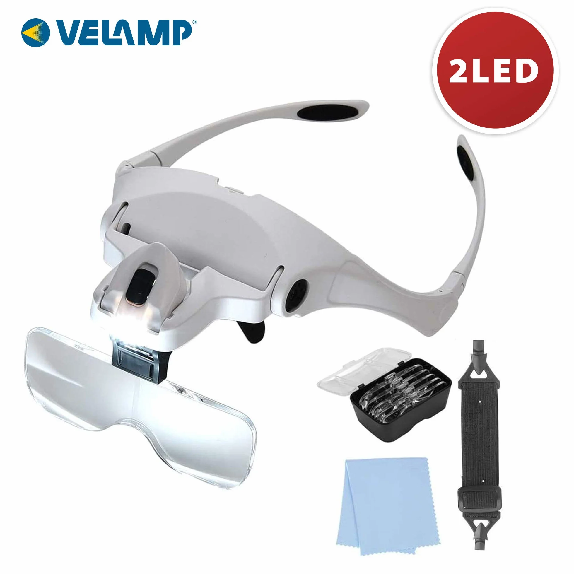 Lunettes LED avec Loupe 5 Dioptries Interchangeables Trooper