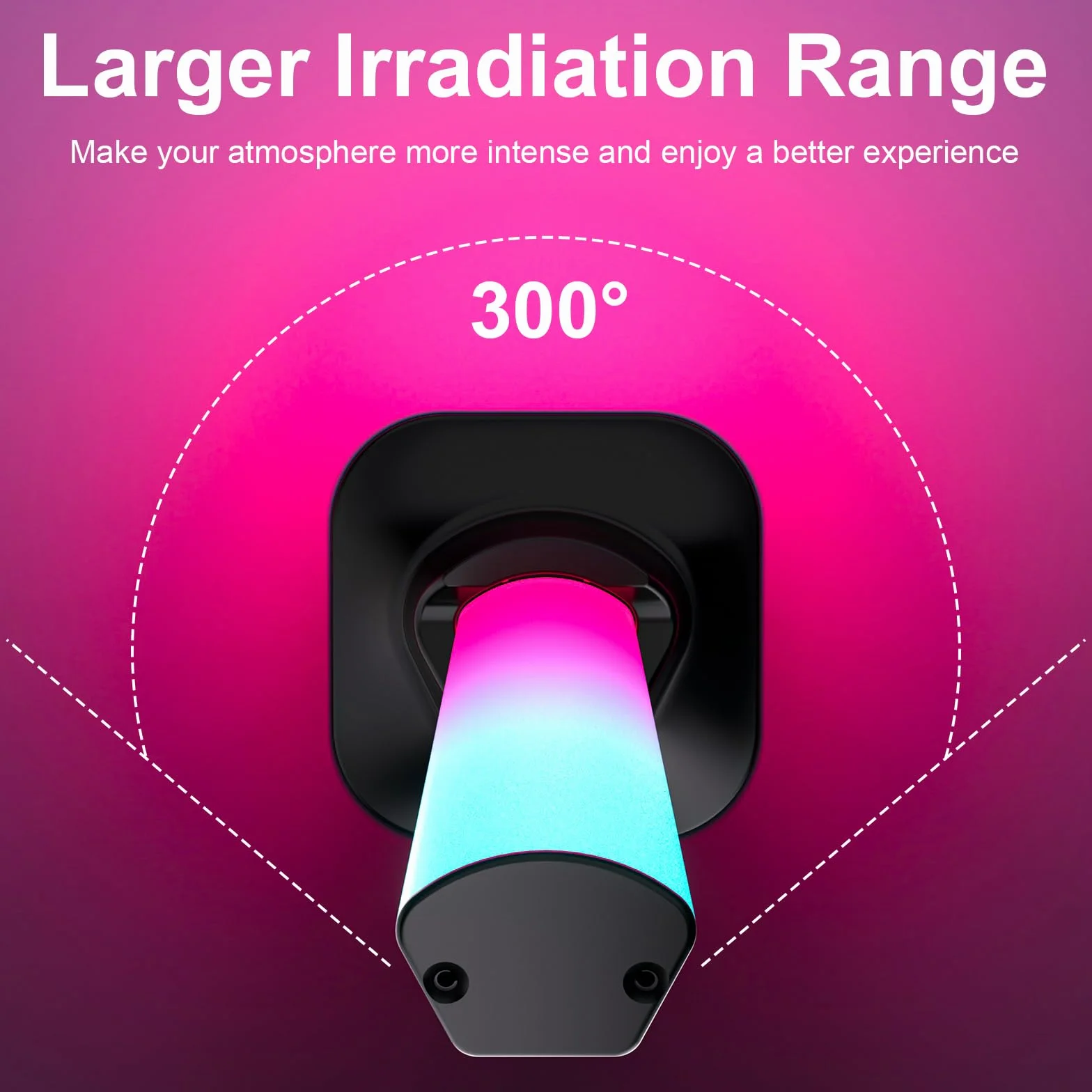 Barre LED gaming RGBIC 32 cm, lumière d’ambiance pour TV, synchronisation musicale, contrôle par application, USB 5V