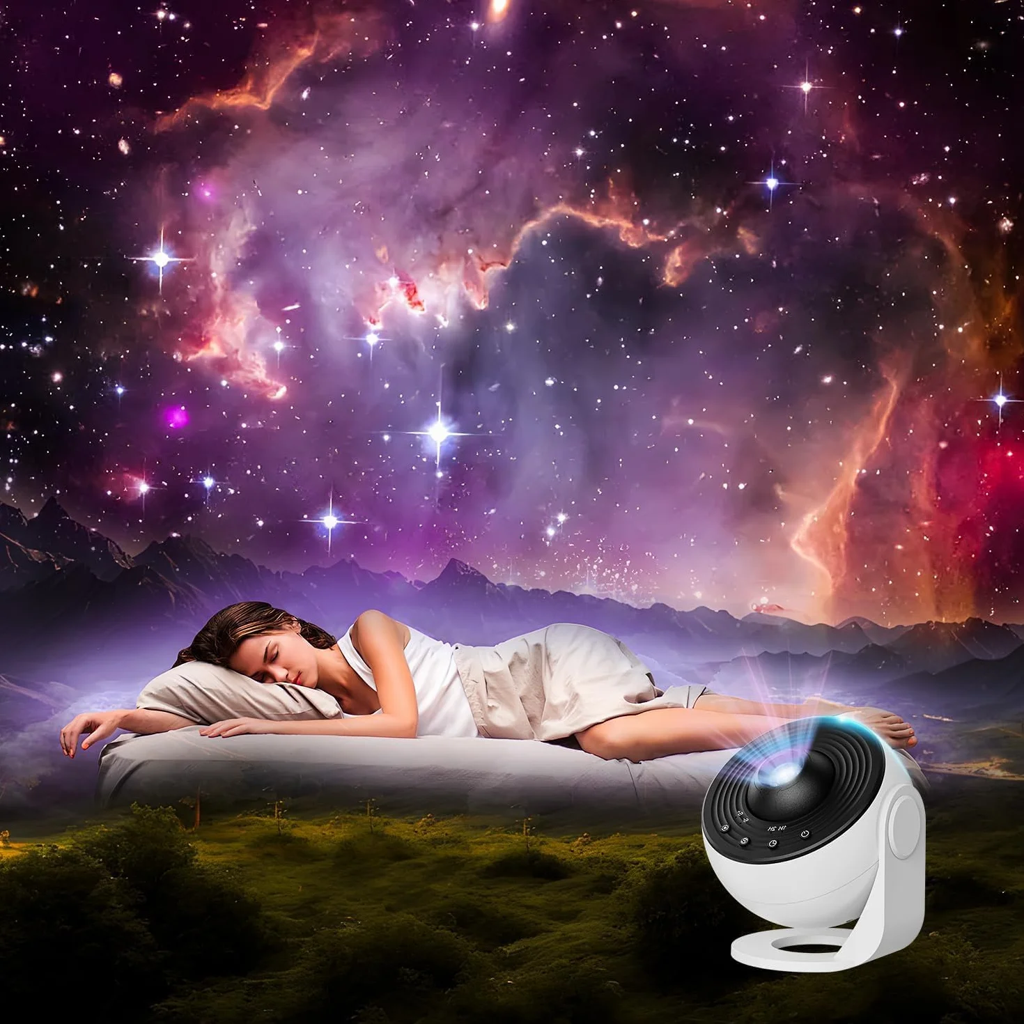 Macchiatto Pro Projecteur Ciel Étoilé Planétarium Galaxie avec 13 Disques de Film, Rotation 360° pour Chambre Plafond