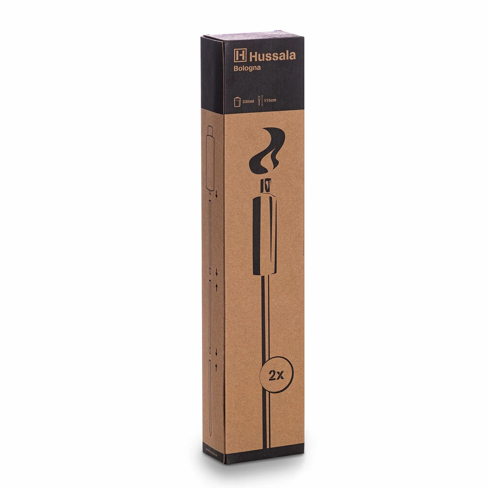 Torche de Jardin Huile en Acier Inoxydable, Torche Exterieur Remplissable 115 cm Noir