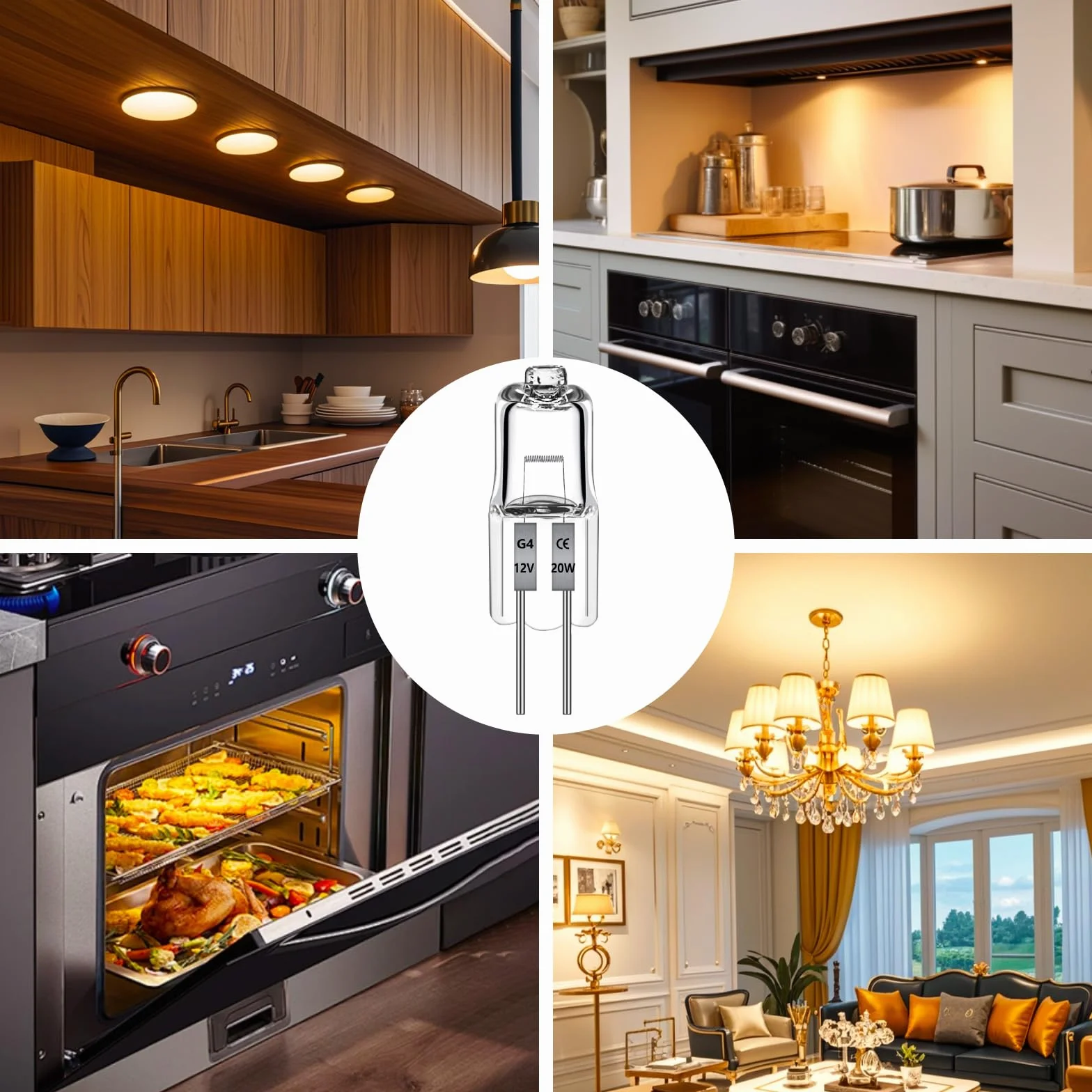 Ampoule Halogène G4 12V 20W 470LM Dimmable 2700K Blanc Chaud Morotty 12 Pièces