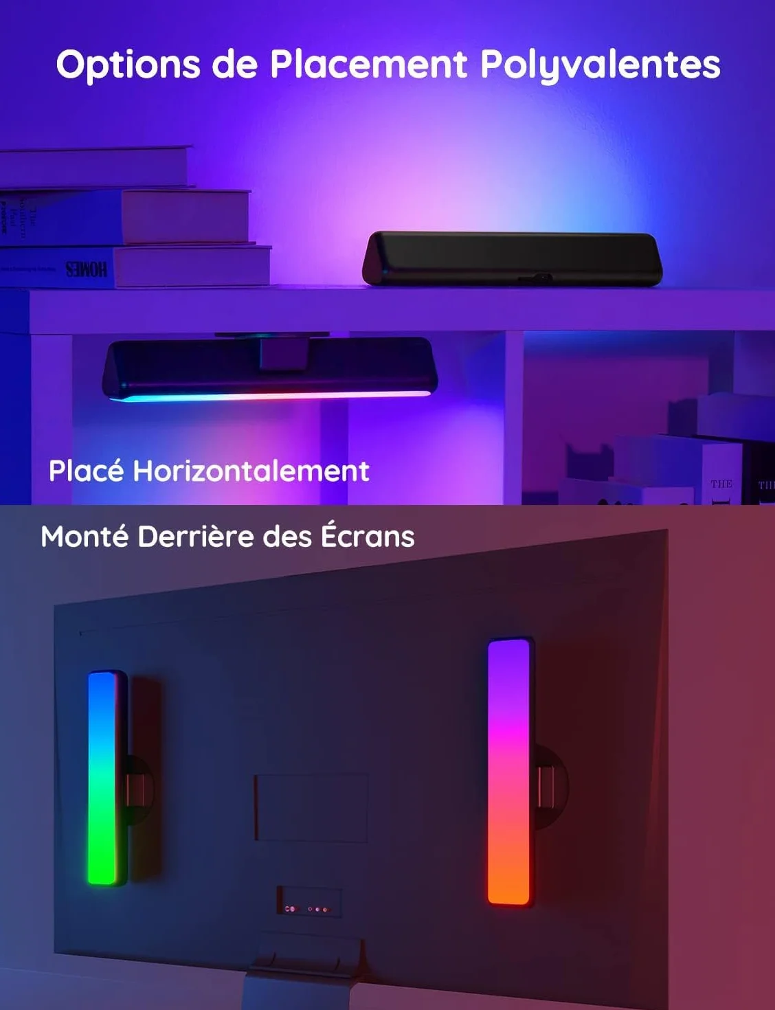 Govee Barres Lumineuses LED RGBICWW WiFi avec Alexa Compatible TV Jeu