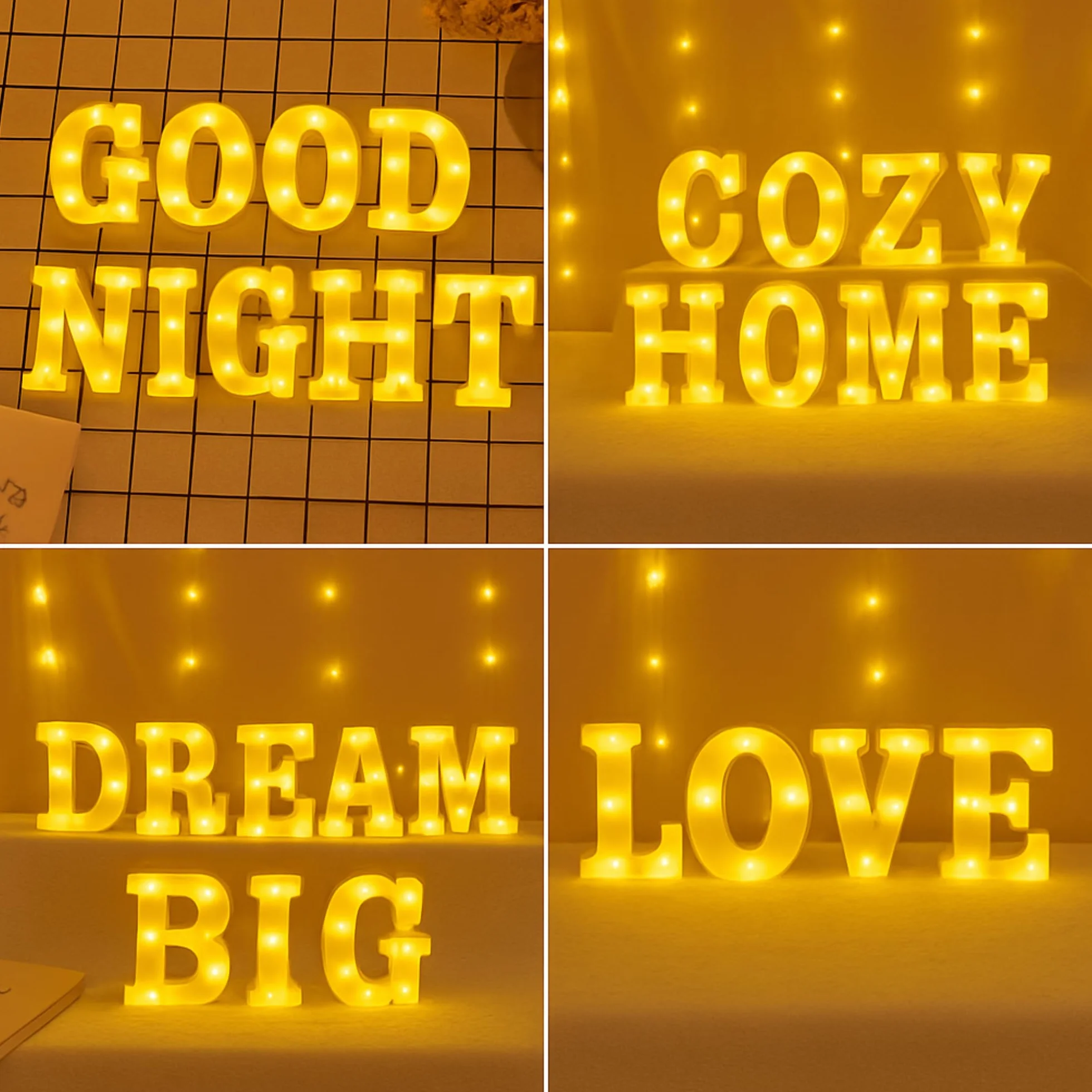 JANDEI Numéros Lumineux LED Numéro 1 Lumière Chaude pour Décoration Ambiance Veilleuses Chevet