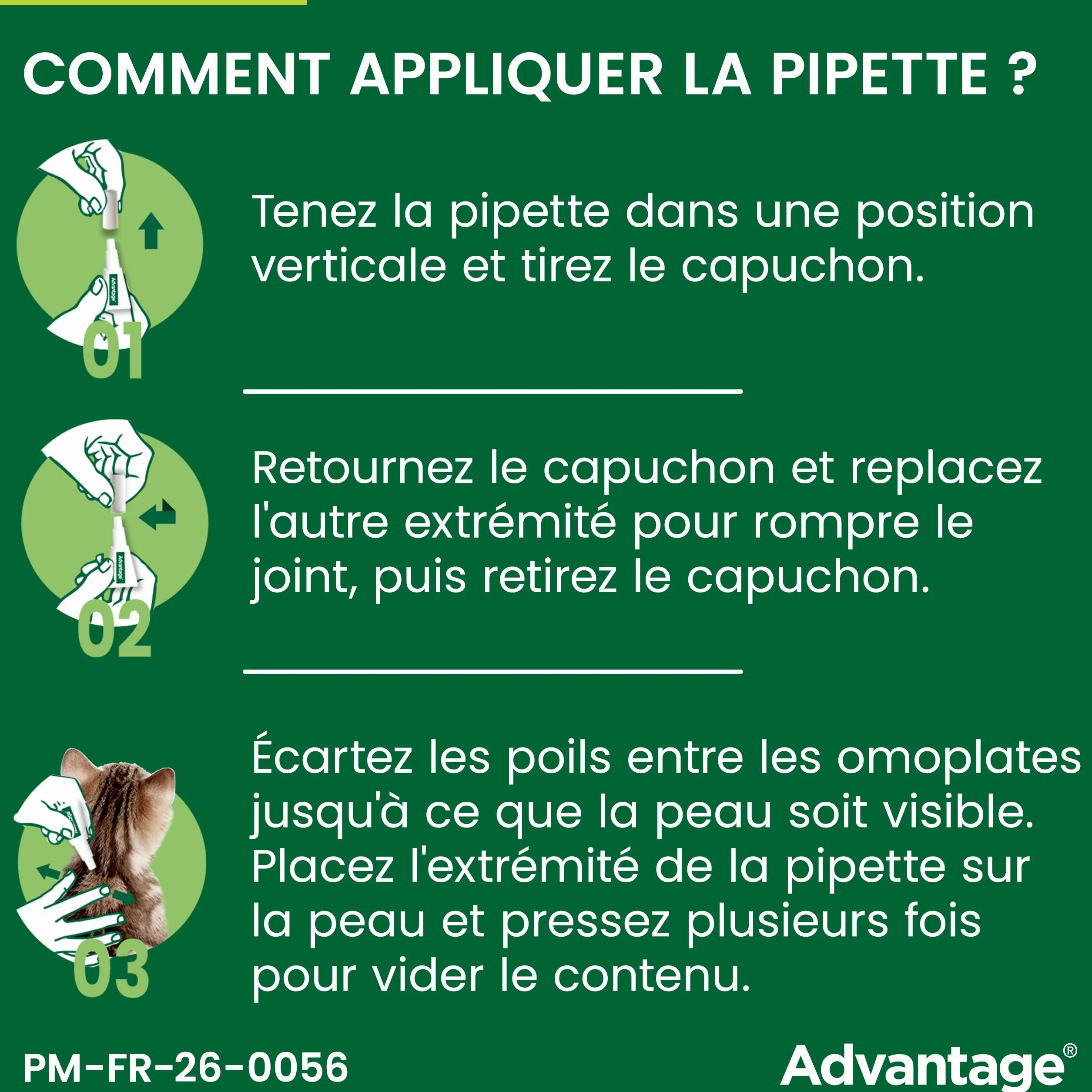 Advantage Chat & Lapin 4 kg – Pipettes anti puces chat prévention infestations – Traitement anti puces lapin protection continue 3-4 semaines – 4 x 0,8 ml