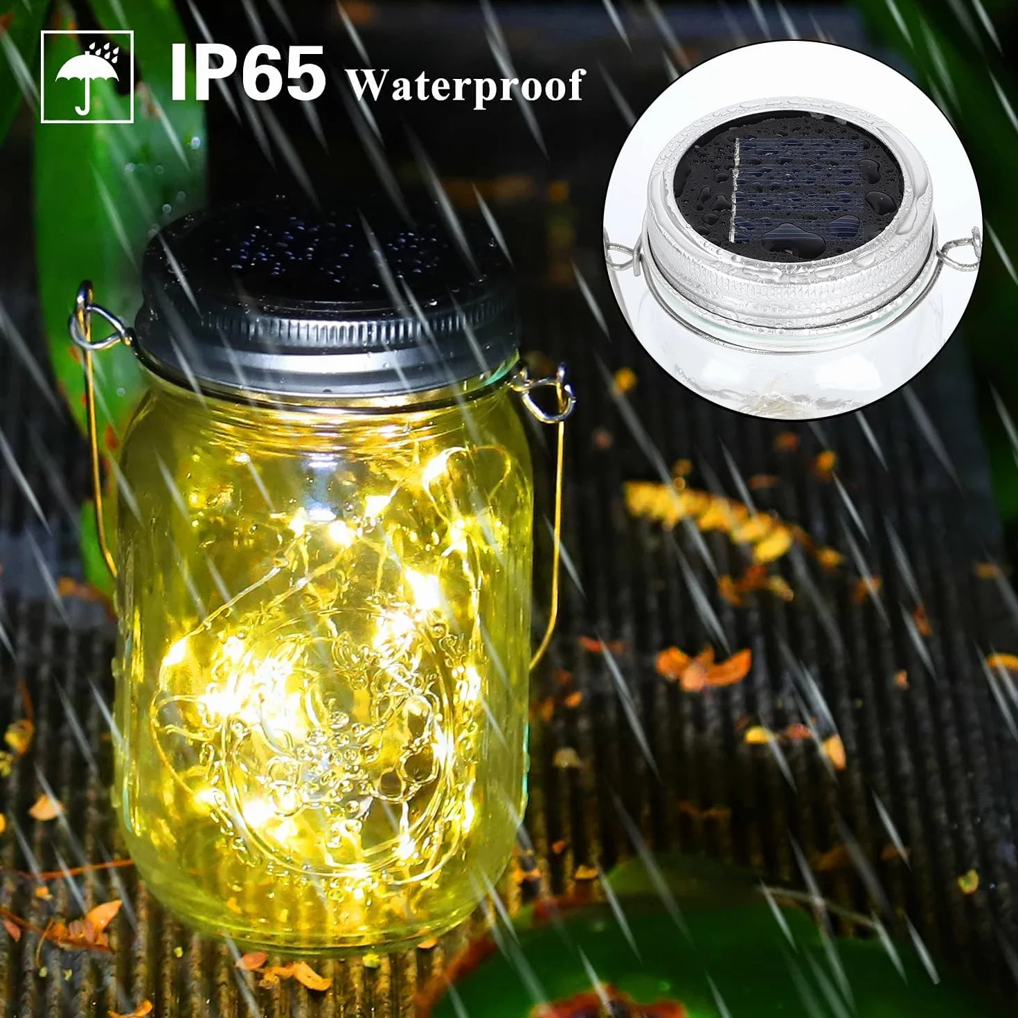 Lanterne Solaire Exterieur Jardin 6 Pièces 30 Led Étanche Ip65 Luciole Lumière Solaire Déco Noël Patio Pergola