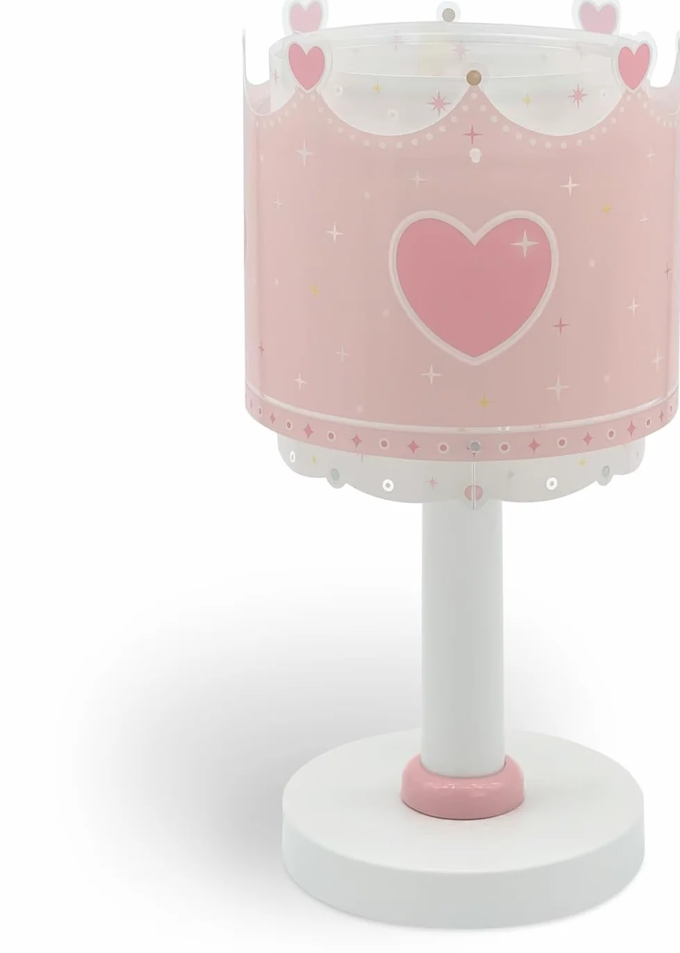 Dalber Lampe de chevet enfant Little Queen Reine Princesse Couronne G4 LED 4 W Rose