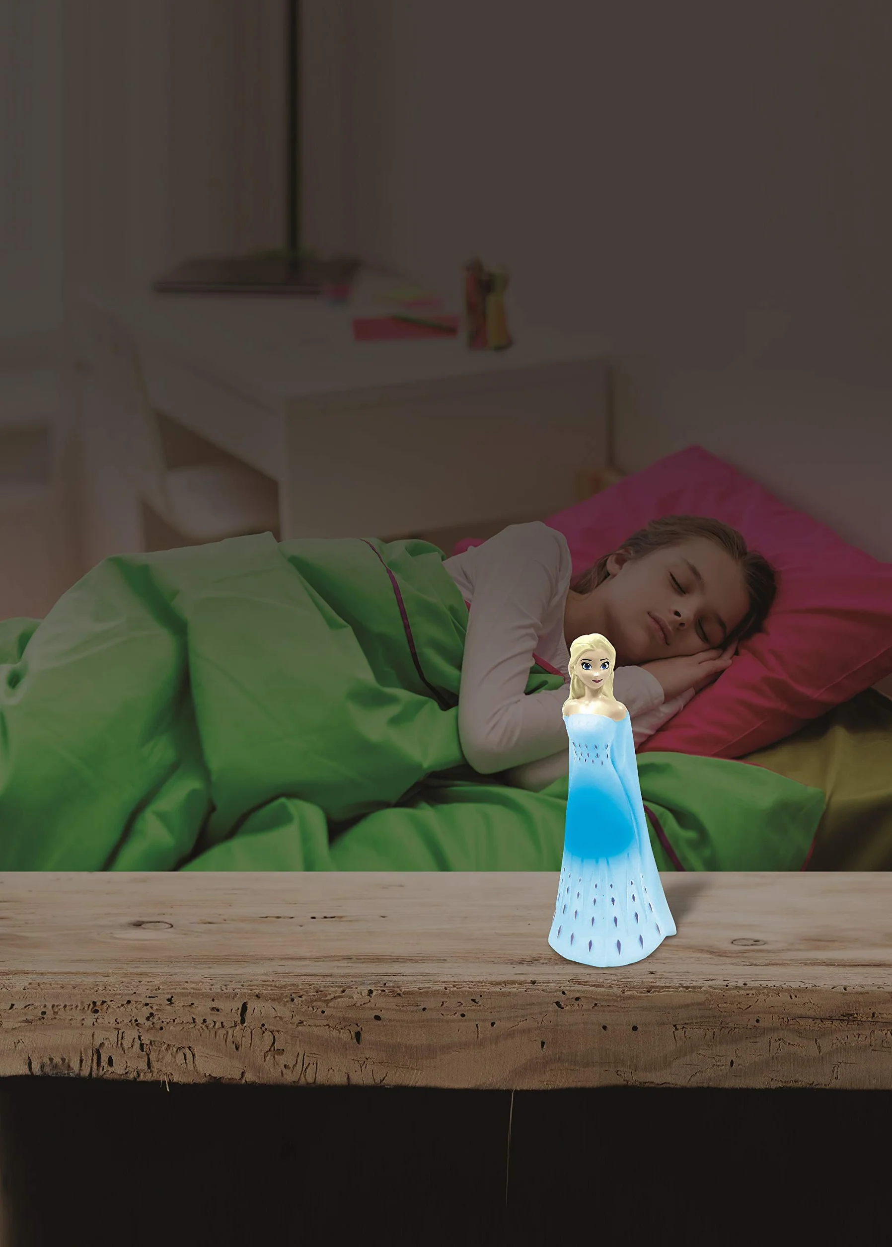Lexibook La Reine des Neiges Frozen 2 Veilleuse de Poche LED changement de couleurs Blanche NLJ01FZ1LXB