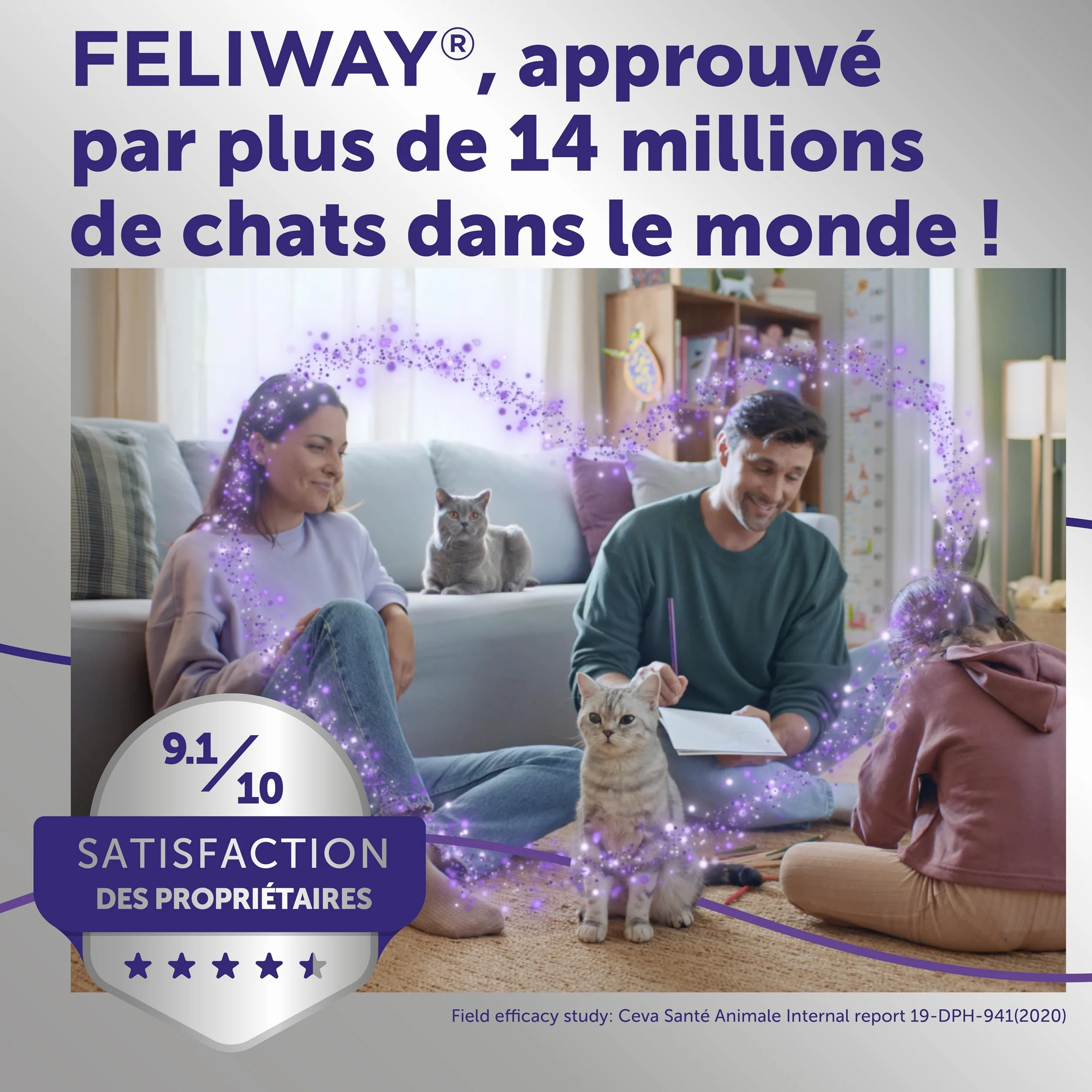 FELIWAY Optimum Diffuseur + Recharge 30 Jours Complexe Phéromones Apaisantes Anti-Stress Chat
