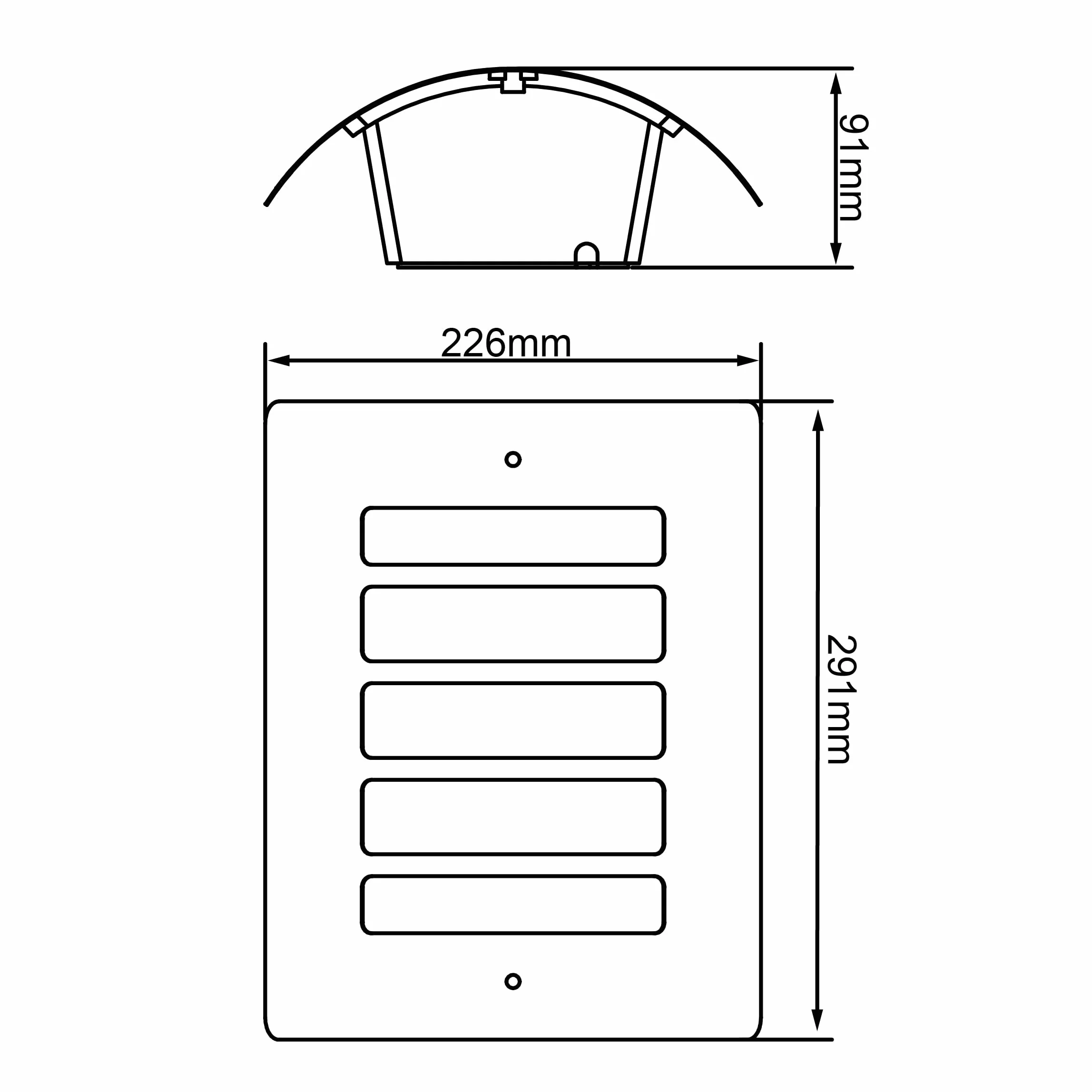 Brilliant Todd Applique Extérieure E27 60 W Silver 90x23x29cm