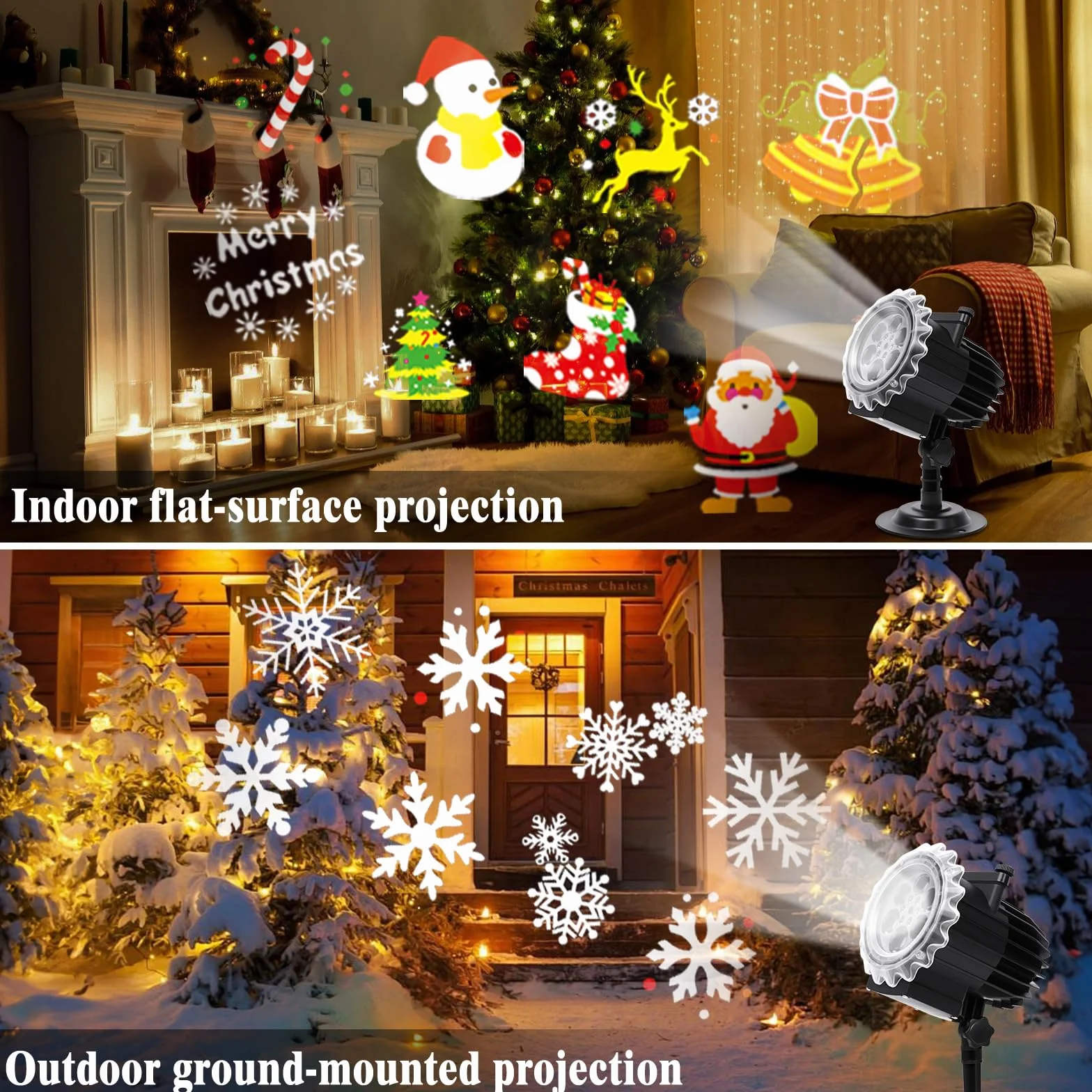CIXMUS Projecteur Noël Exterieur 96 Motifs LED avec Télécommande et Minuterie Etanche