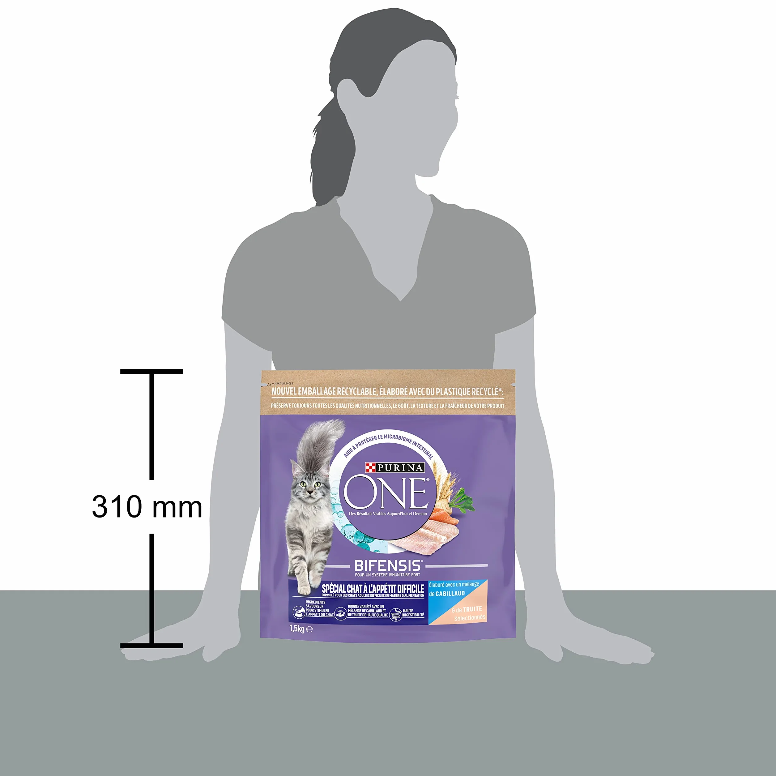 PURINA ONE BIFENSIS Croquettes Chat Adulte à l'appétit difficile 1,5 kg
