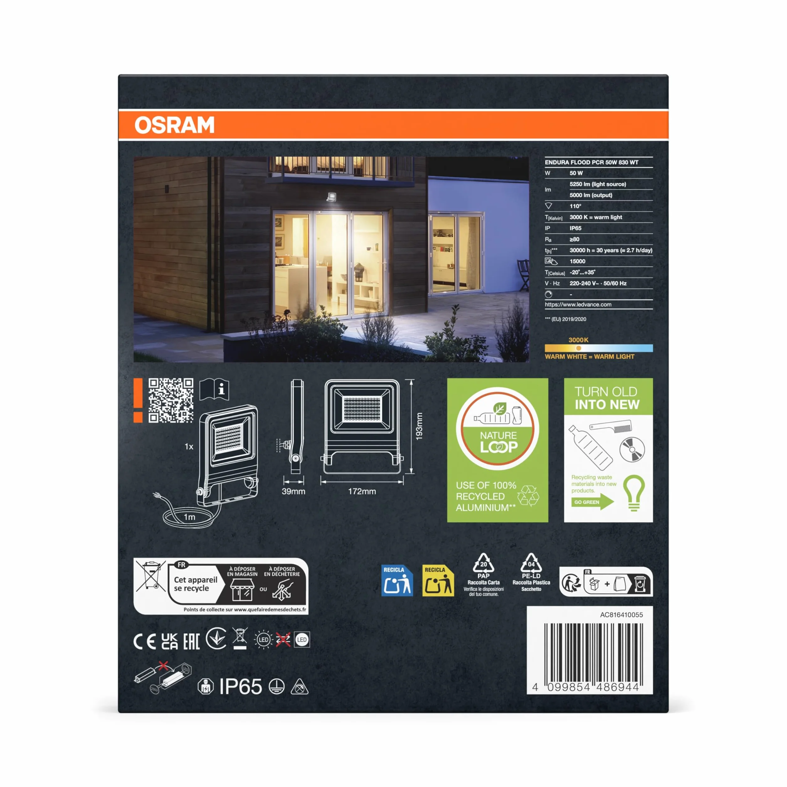 Osram ENDURA Flood Warm White PCR
