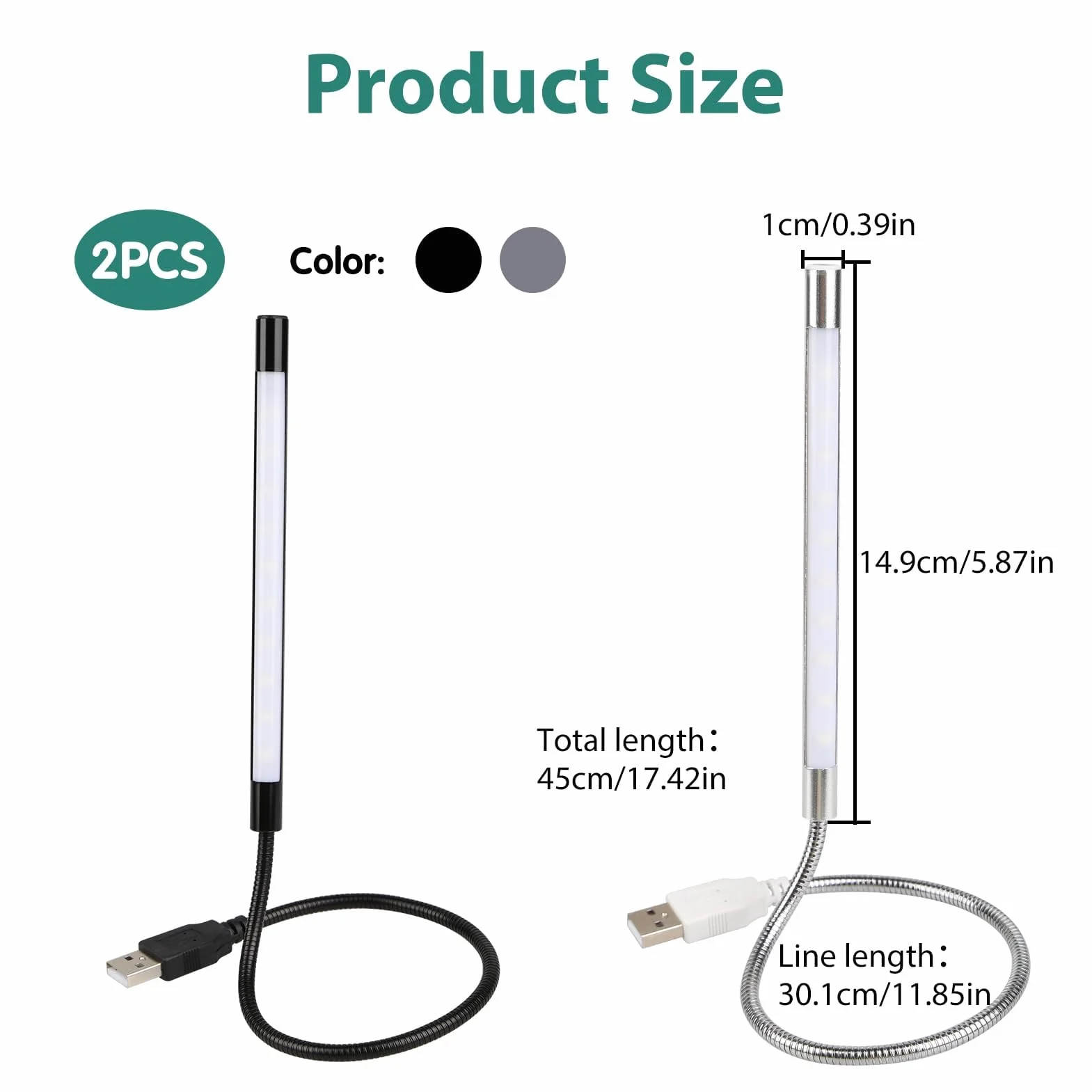 Lampe LED USB Dimmable Flexible avec Col de Cygne 360° Orientable pour Ordinateur PC Portable Bureau Lecture