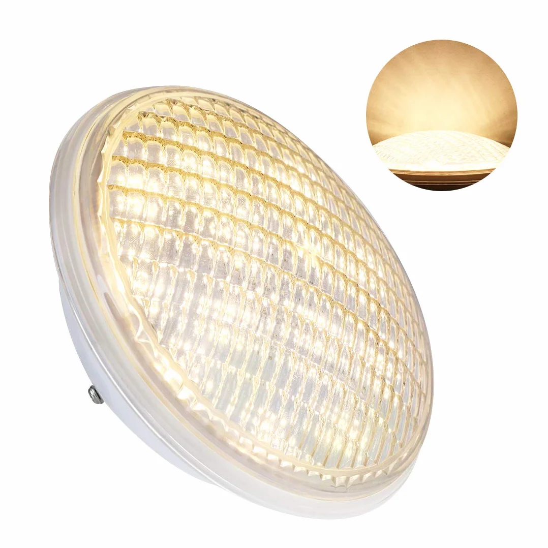 Projecteur de piscine LED PAR56 40W 12V AC/DC IP68 Éclairage submersible blanc chaud