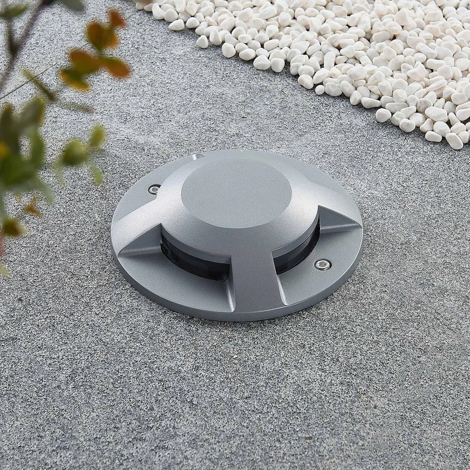 Projecteur d’extérieur LED Jeffrey Gris Aluminium 1 lampe pour jardin terrasse