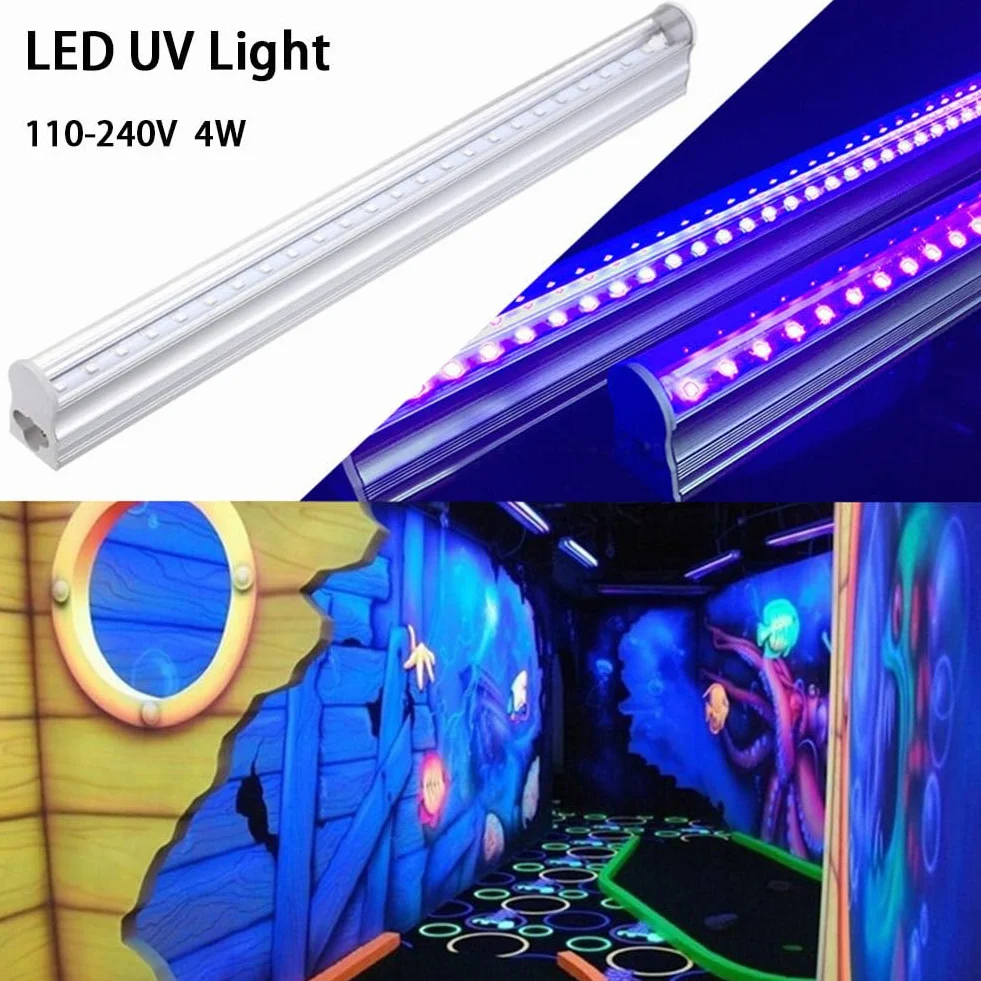 Tube LED UV barre lumineuse fluorescente noire Fiesta Light Lampe éclairage néon Halloween
