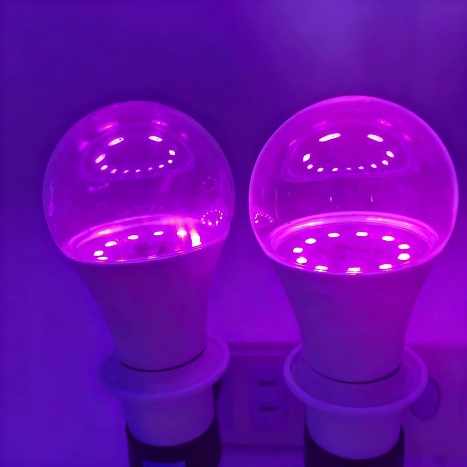 Ampoule Lumière Noire 10W UV E27 395nm Violet pour Peinture Corporelle Halloween Fête (2 Pack)