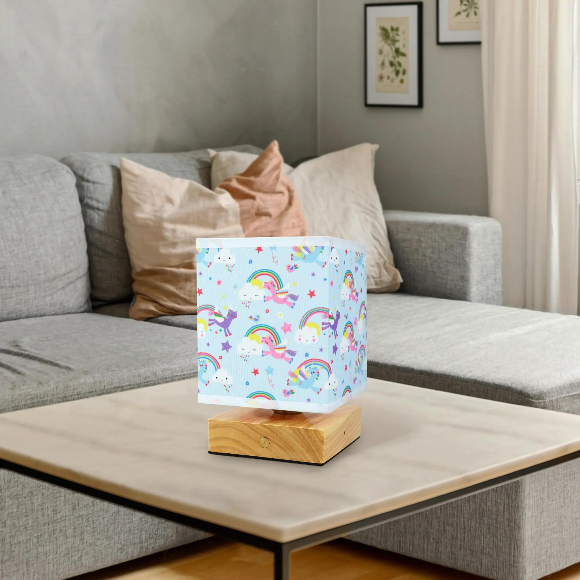 Wetry Veilleuse Enfant Rechargeable Lampe de Chevet Tactile avec Abat-jour