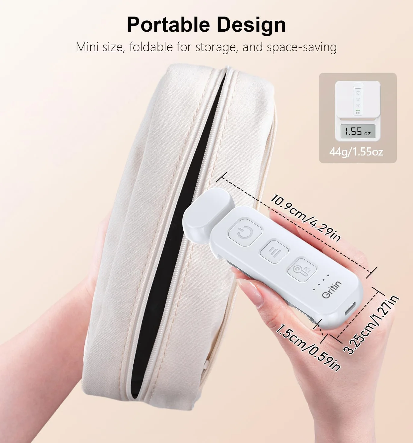 Gritin Lampe de Lecture Rechargeable, 3 Couleurs Protection des Yeux, 5 Niveaux de Luminosité, Portable, Blanc