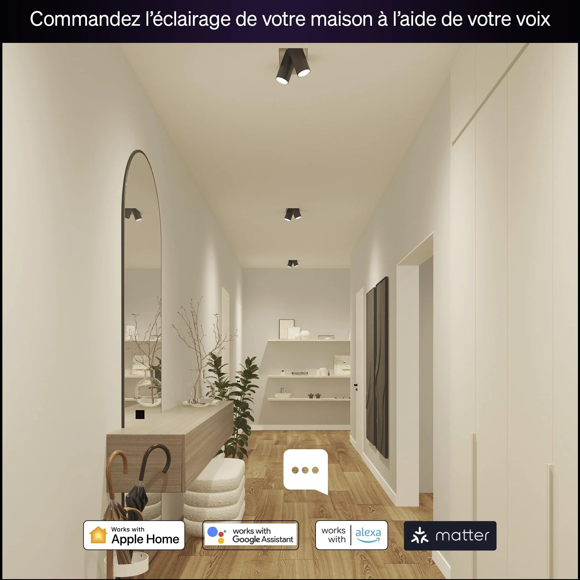 Philips Hue Essential Spot LED Connecté GU10 White and Color Ambiance 4,7W 2200-6500K 345lm Lot de 4