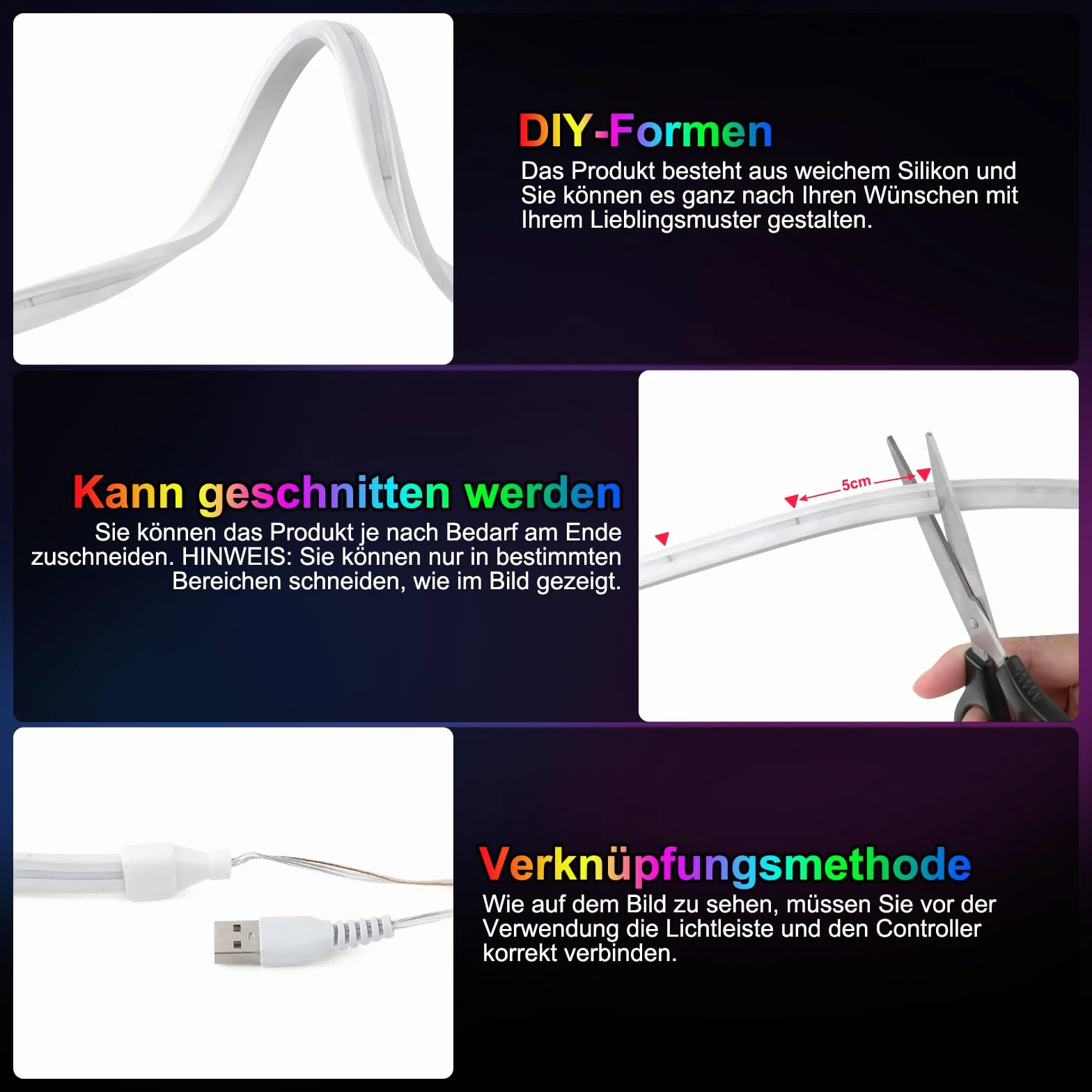 Bande LED RGB 3m Kangtaixin, Flexible Étanche Découpable avec Contrôle APP et Synchronisation Musicale