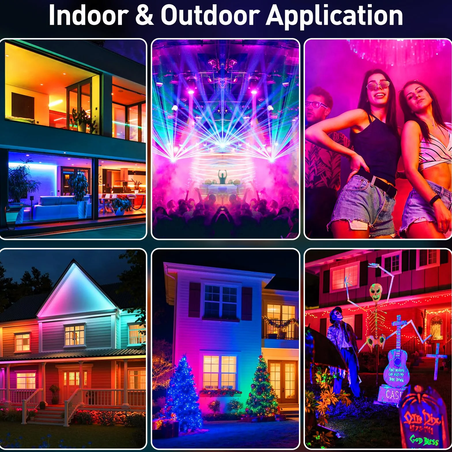 T-SUNUS Projecteur LED RGB Exterieur 100W IP66 avec Télécommande 16 Couleurs 4 Modes