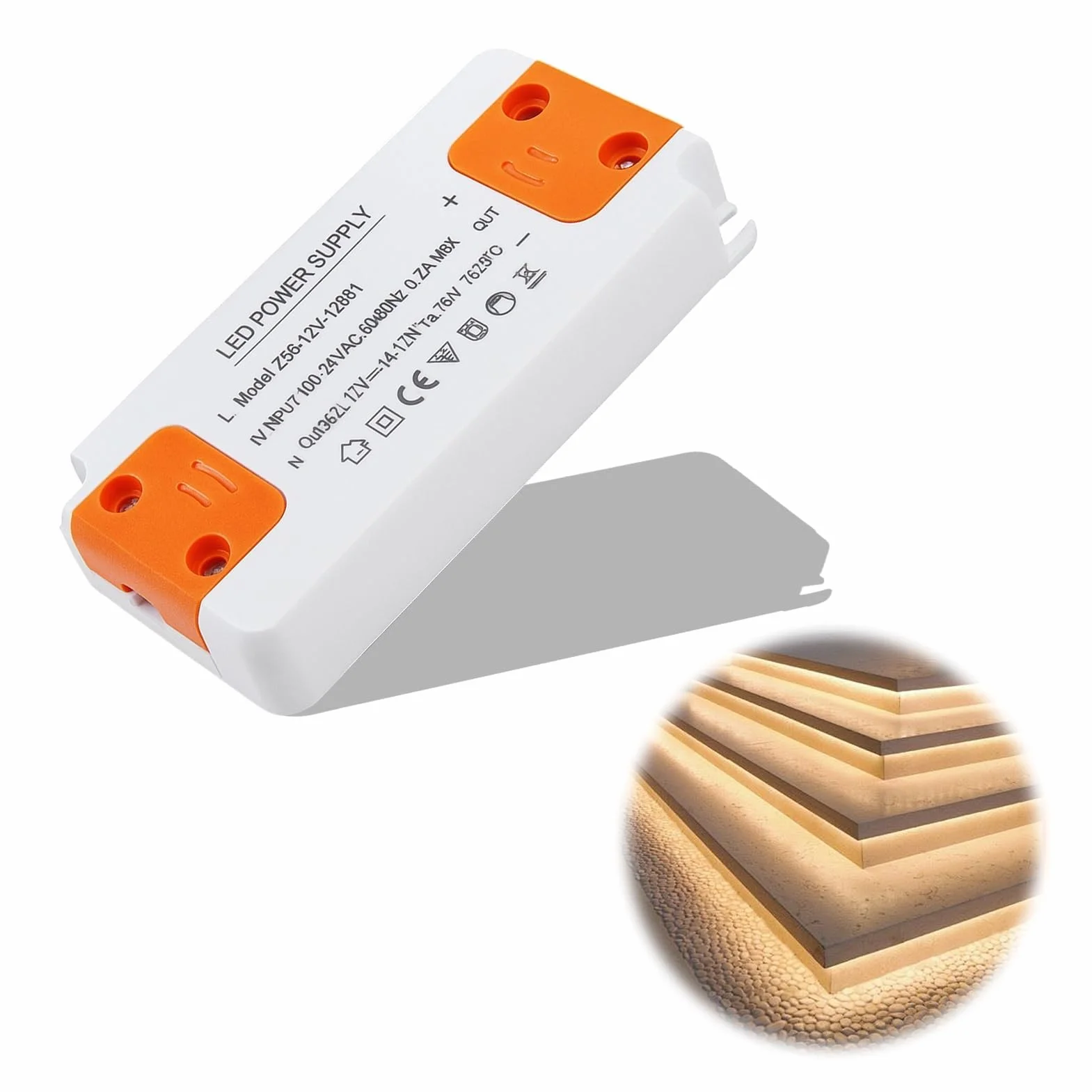 Transformateur 12V Plat 12W 1A 230V à 12V DC Tension Constante pour Ruban LED MR16 GU5.3 G4