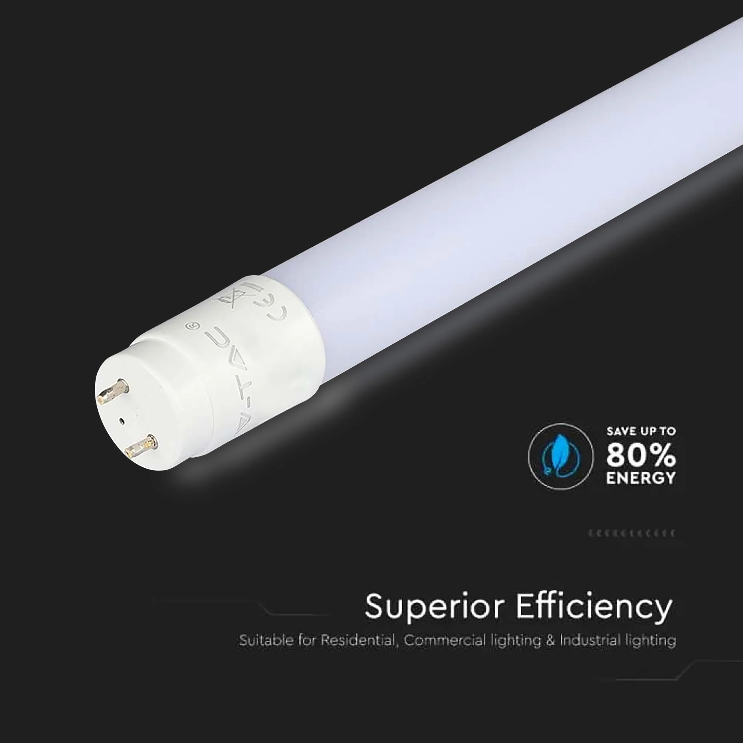 V-TAC T8 LED Tube 60cm 7.5W 850 Lumens 6500K Samsung Chip