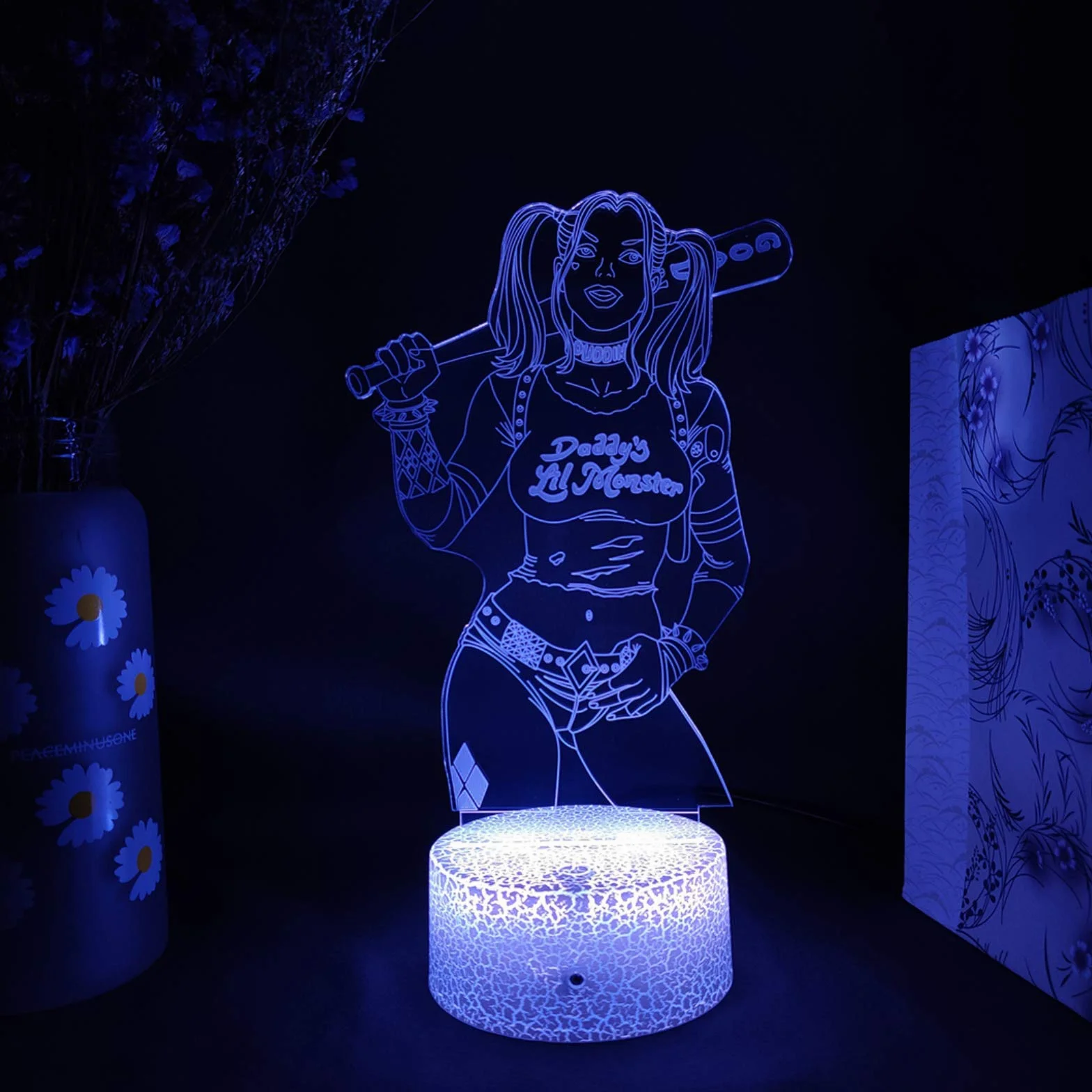 Anime 3D LED Veilleuse 16 Couleurs USB Tactile Télécommande Lampe de Table Monstre Comédie Cadeau Anniversaire
