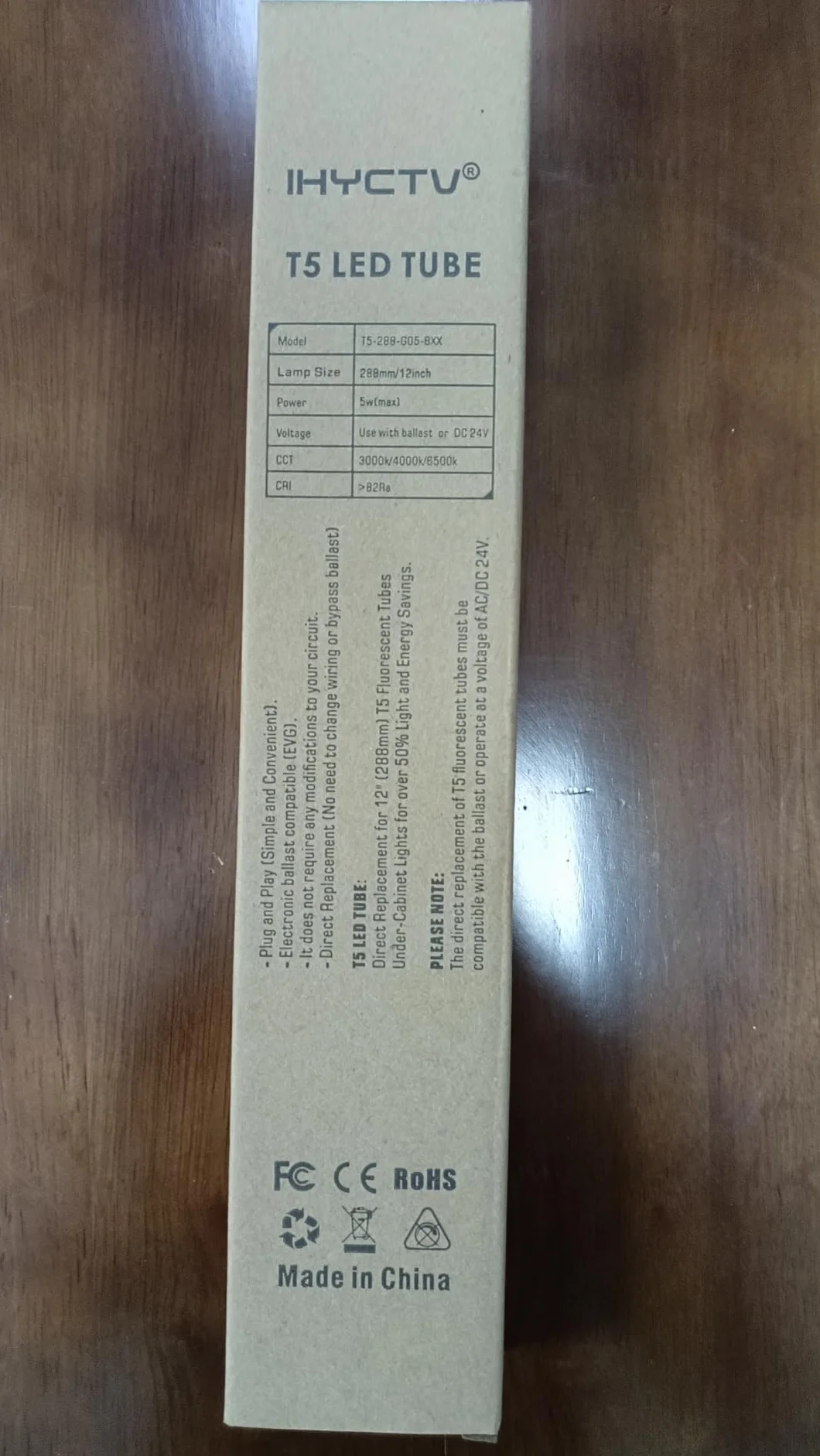 Lot de 2 tubes LED T5 courts 288 mm 5 W 685 lm 3000 K culot G5 remplacement ampoules T5 classiques 8 W EVG basse tension lumière blanche chaude