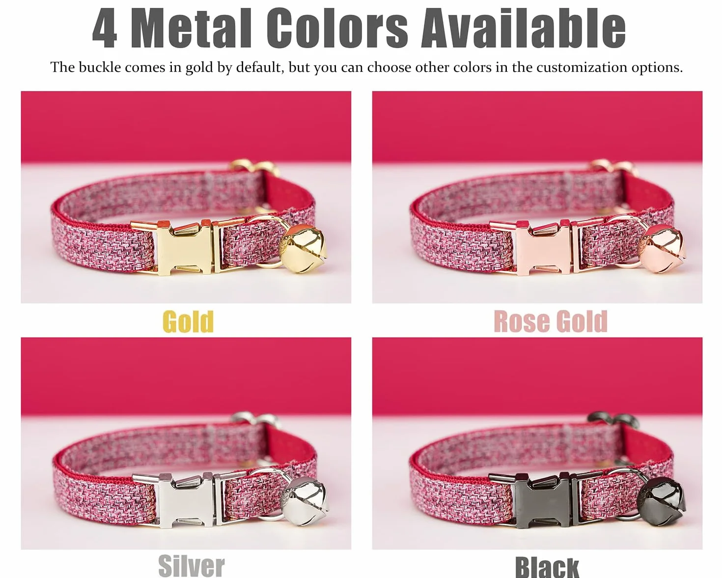 Collier pour chat personnalisé gravé nom et téléphone, tissu doux réglable, boucle métallique sécurisée Tweed