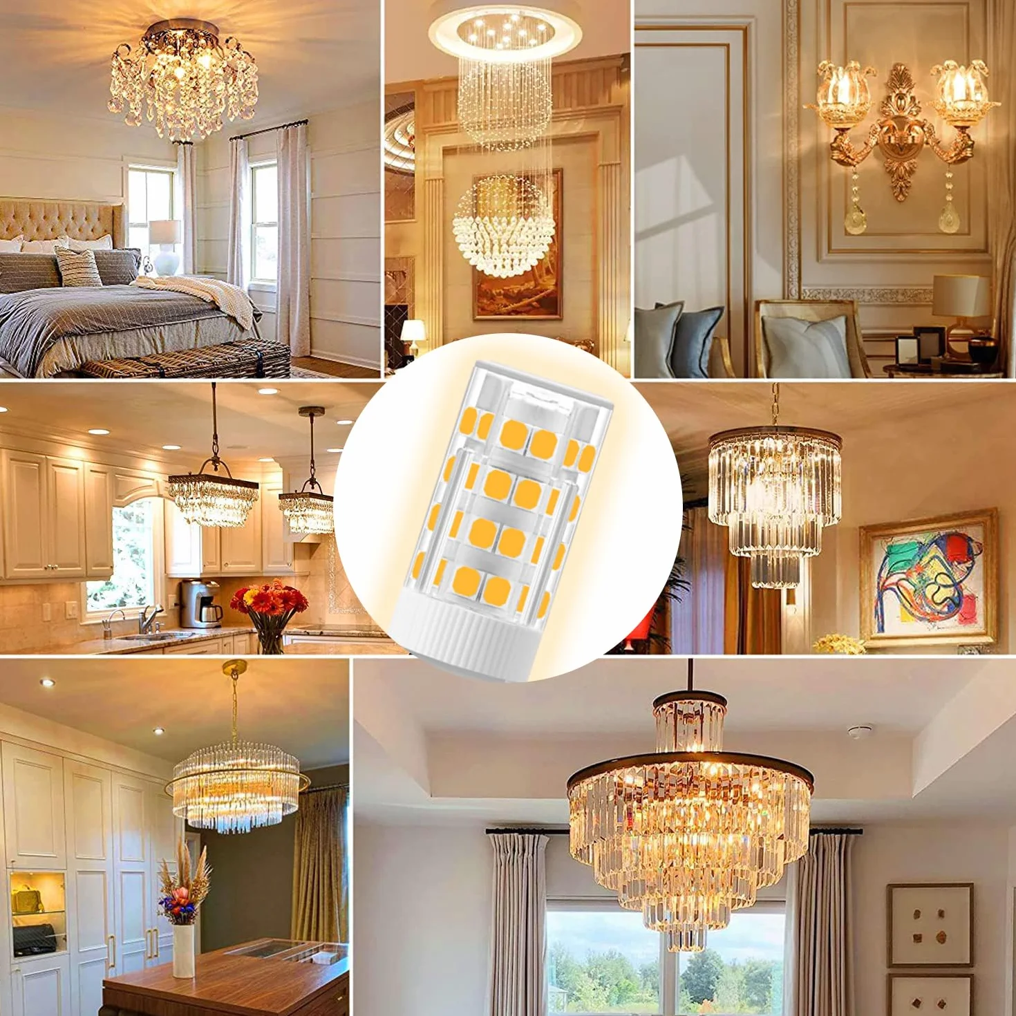 Ampoule LED G9 5W (5 pièces) équivaut à 40W halogène 500LM 3000K Blanc chaud 220V Non-dimmable