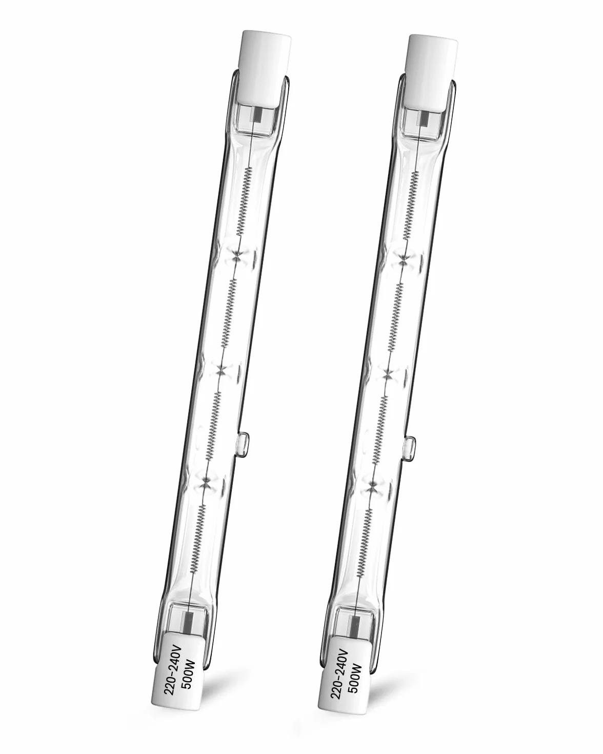 Lot de 2 R7s Ampoule Halogène Crayon 500W 118mm Dimmable 2800K T3 J118 11000LM