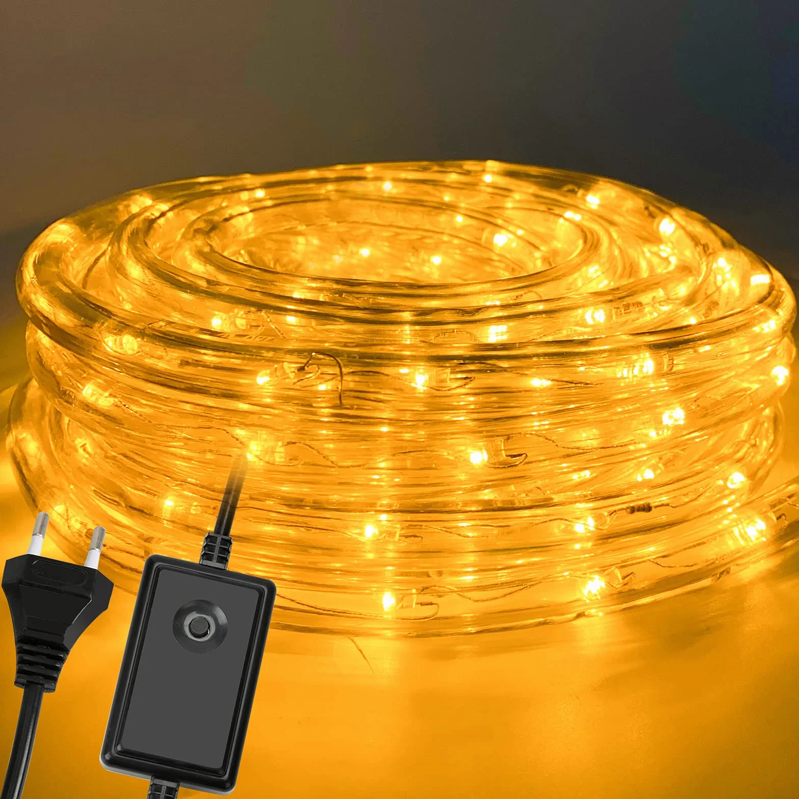 Sonnewelt Tube Lumineux Extérieur 30M 720LED 8 Modes Guirlande Lumineuse IP44 Blanc Chaud