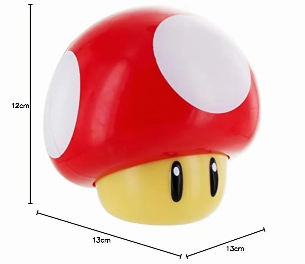 Lampe Champignon Super Mario Officielle avec Sons, Cadeau Garçons, Décoration Chambre Enfants