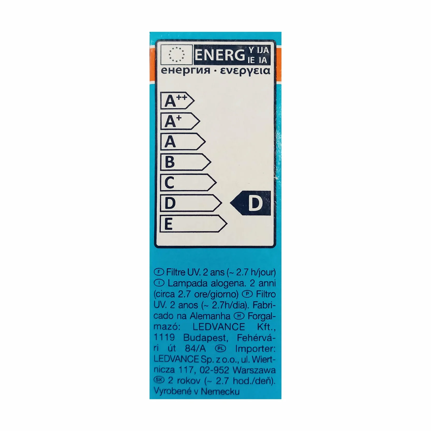 Osram Ampoule halogène G9 20 W 230 V