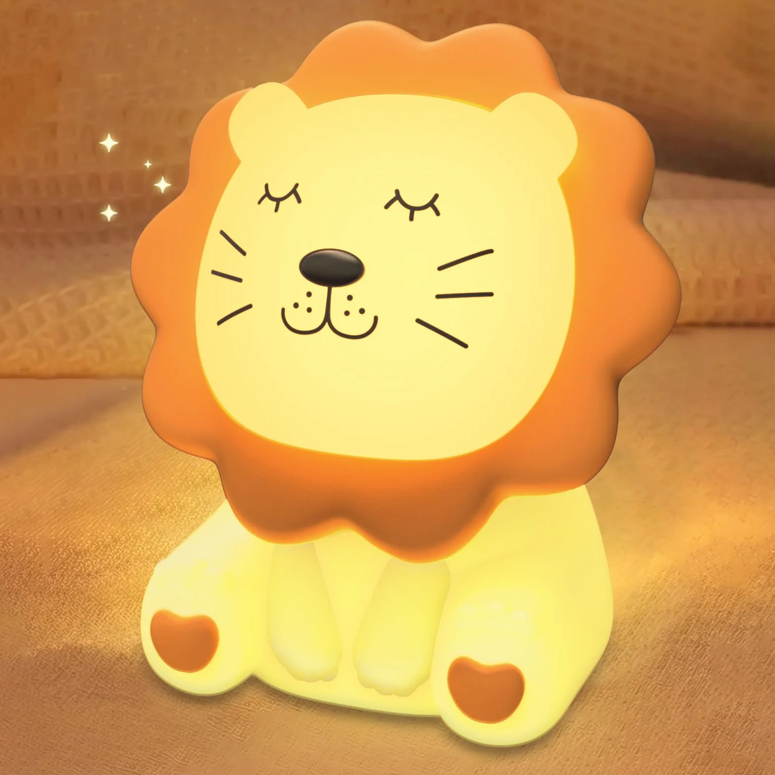 Veilleuse pour enfants en silicone 7 couleurs 3 niveaux de luminosité rechargeable antireflet
