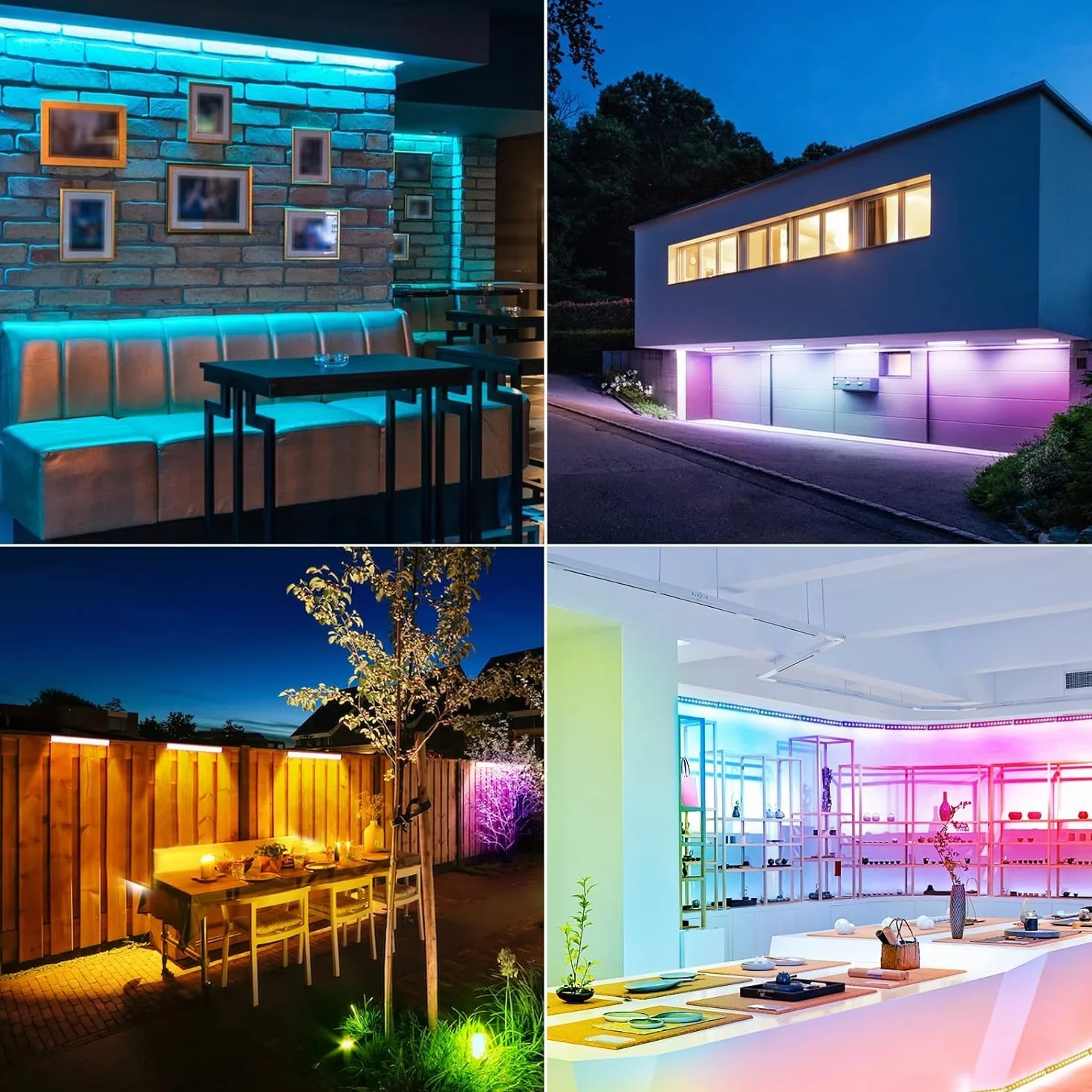 MEIHUA Projecteur LED RGB 42W Étanche IP66 Télécommande RF 360° 10 Couleurs 12 Modes