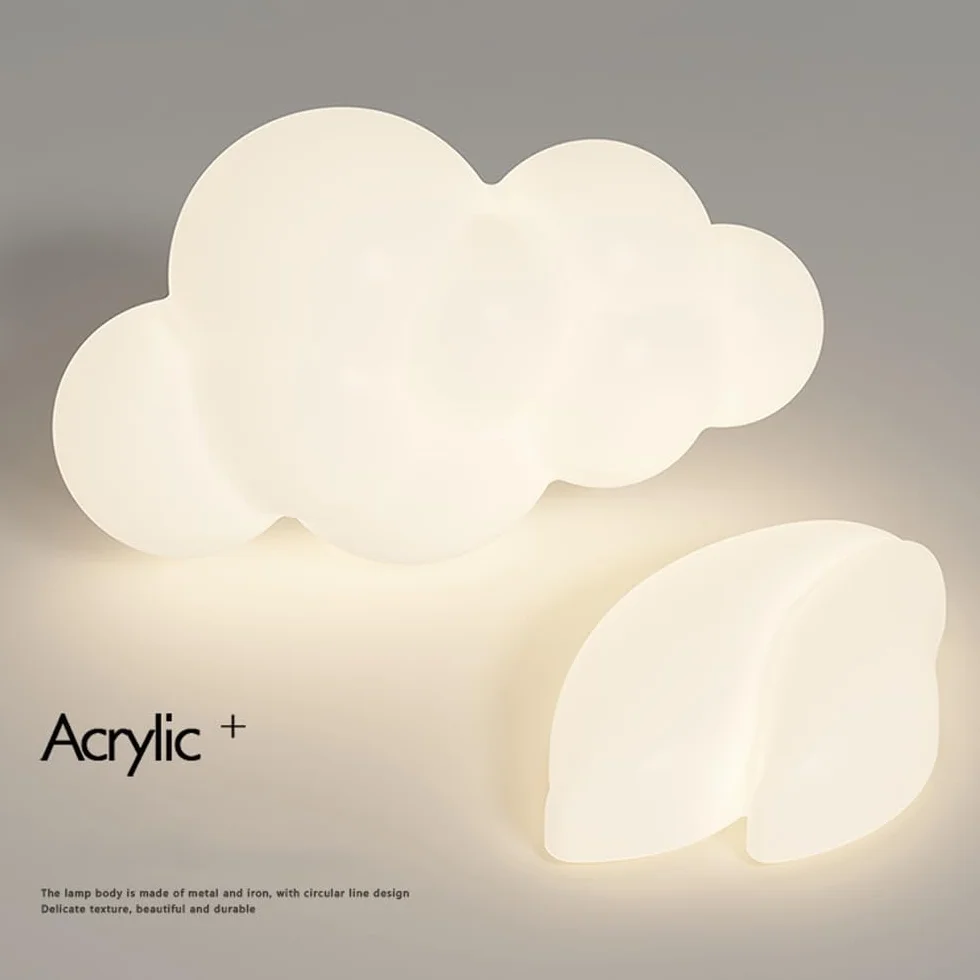 Applique murale LED 10W Dimmable Blanc Lait Étoile Nuage Acrylique pour Chambre Enfants
