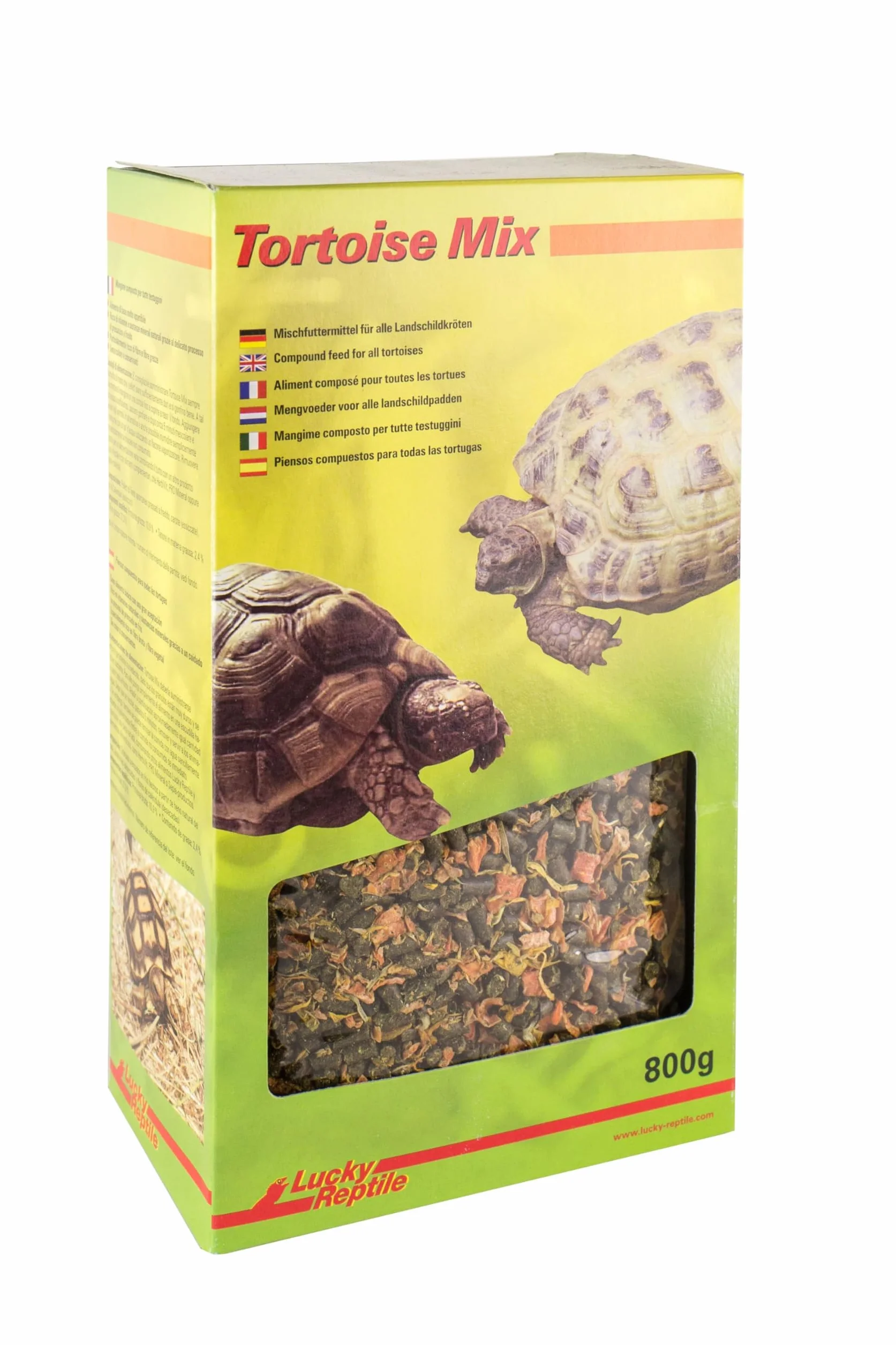 Lucky Reptile Mix Tortoise 800g Riche en Fibres brutes granulés d'herbes de Prairie pour Tortues herbivores