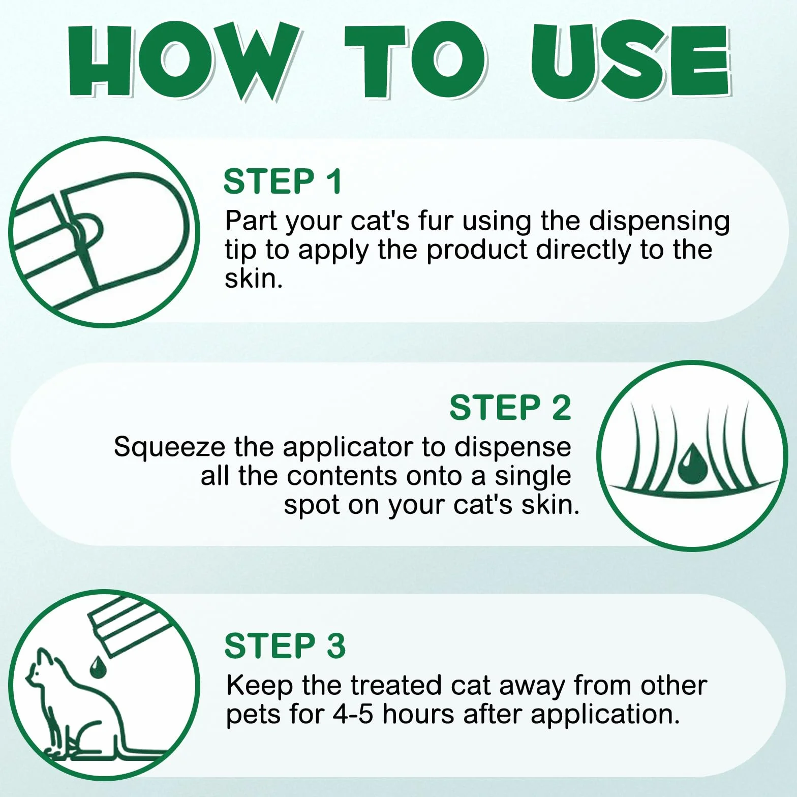 Ver-mi-fu-ge Topique en Gouttes pour Chats 6Pcs, Prévention des Puces et Tiques, Formule Naturelle
