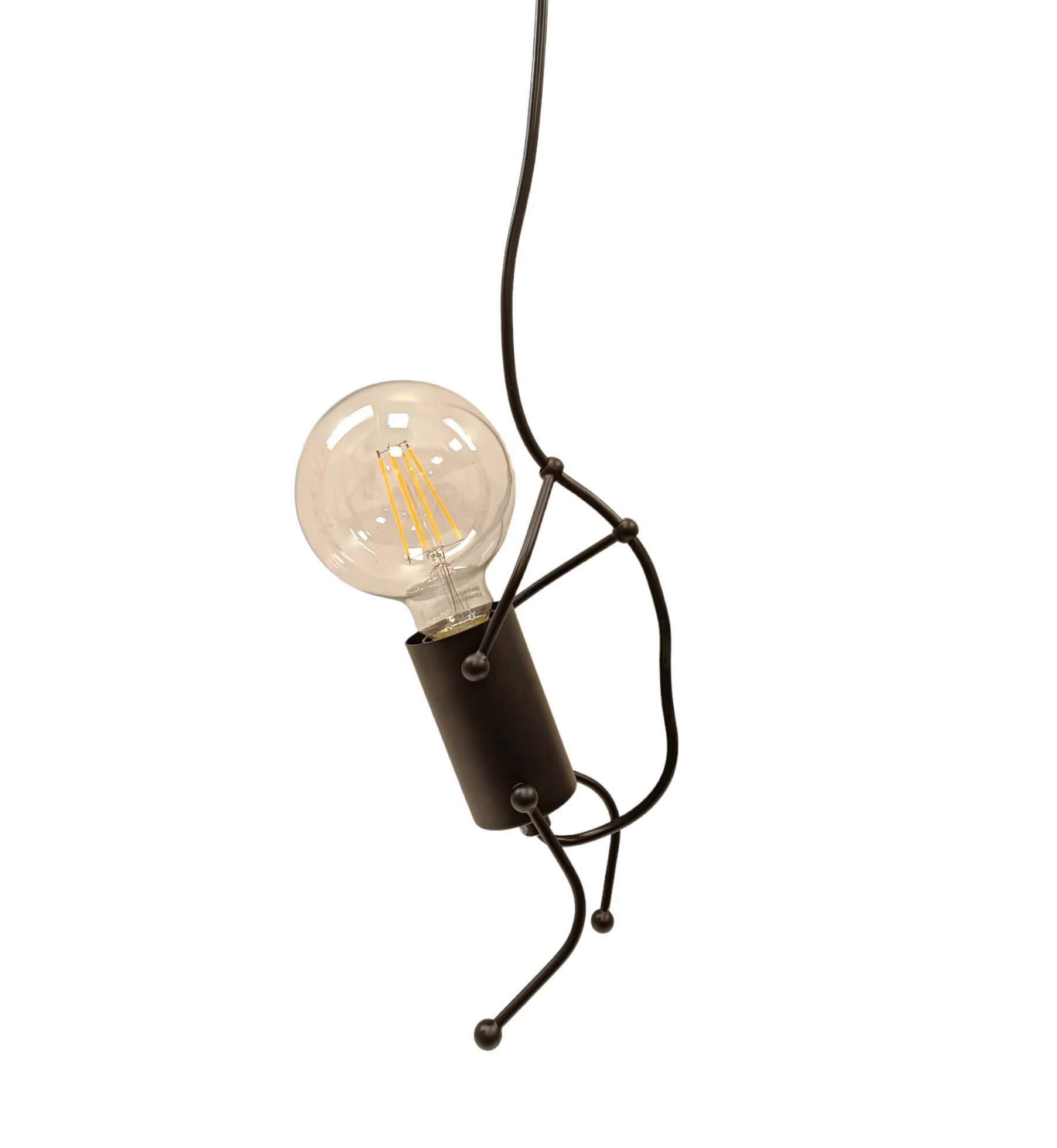 Barcelona LED LV418 Lampe suspension plafond créative humanoïde vintage moderne E27 noir