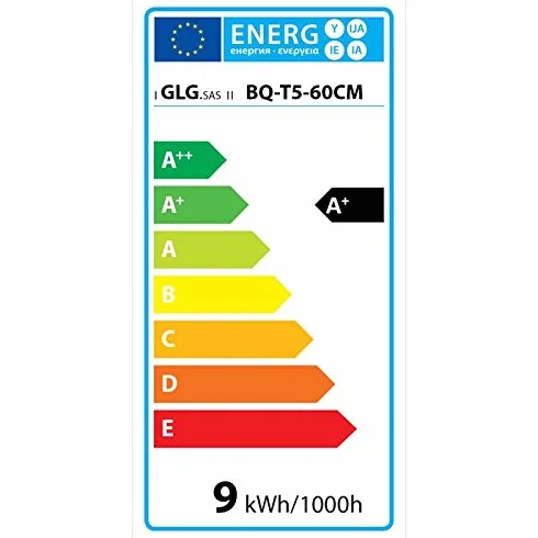 Kit Tube Néon T5 LED 60cm 9w Support Aluminium